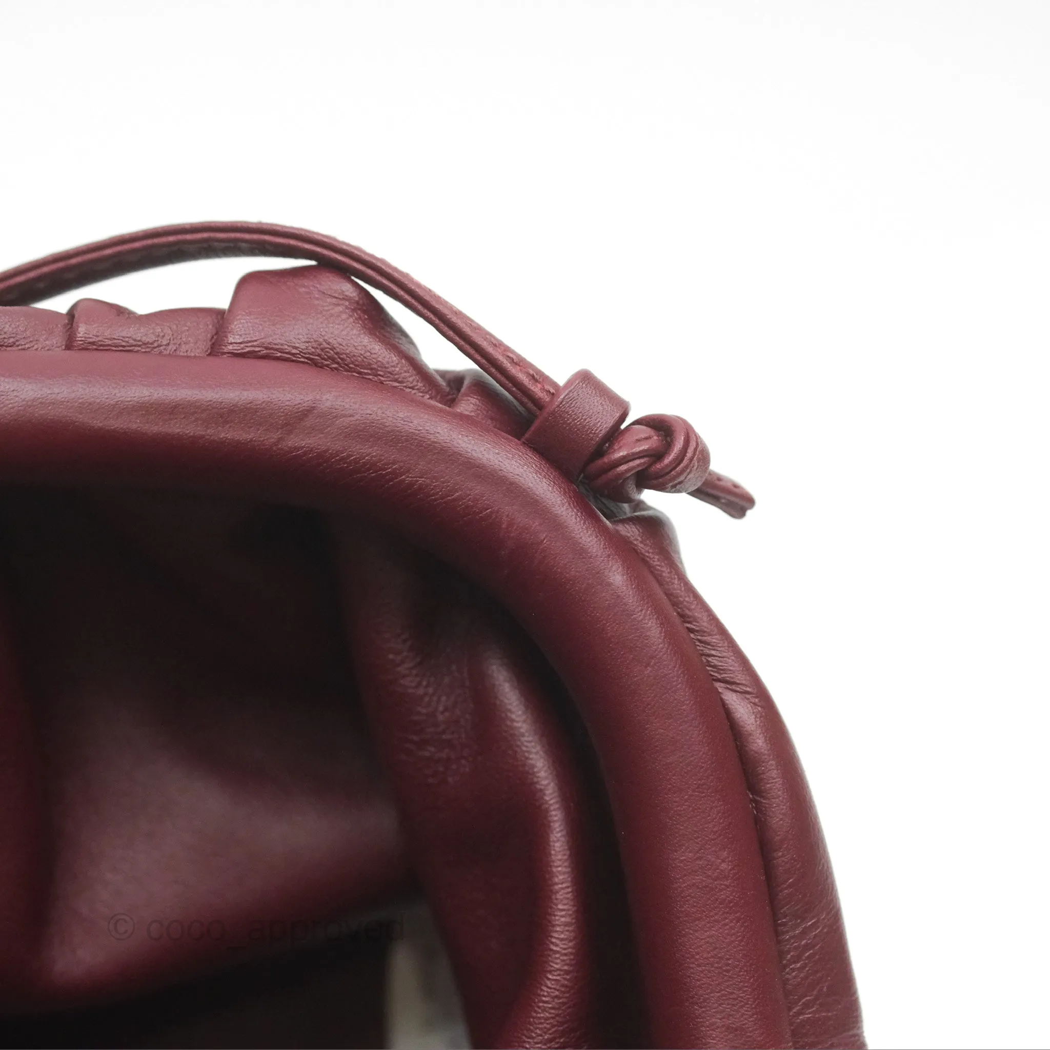 Bottega Veneta The Mini Pouch Bordeaux Butter Calfskin