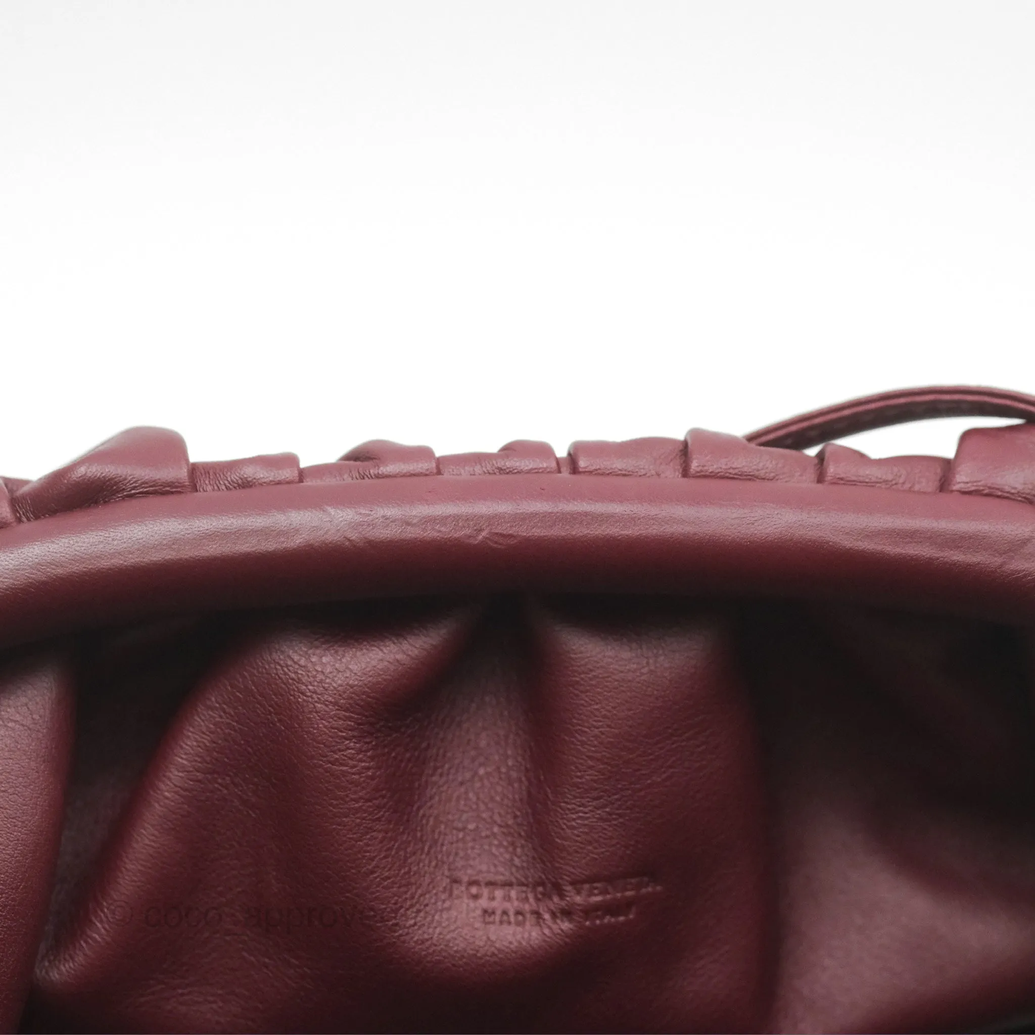 Bottega Veneta The Mini Pouch Bordeaux Butter Calfskin