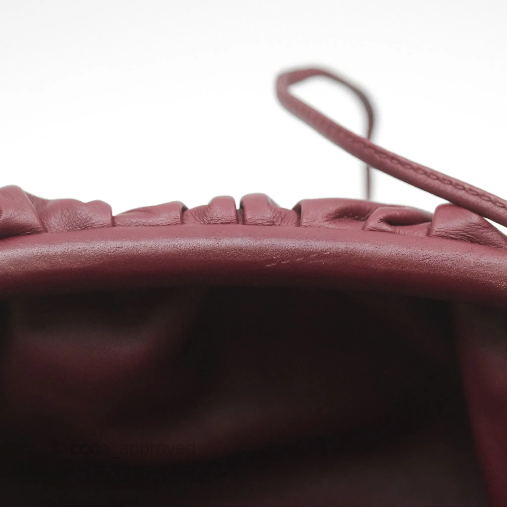 Bottega Veneta The Mini Pouch Bordeaux Butter Calfskin