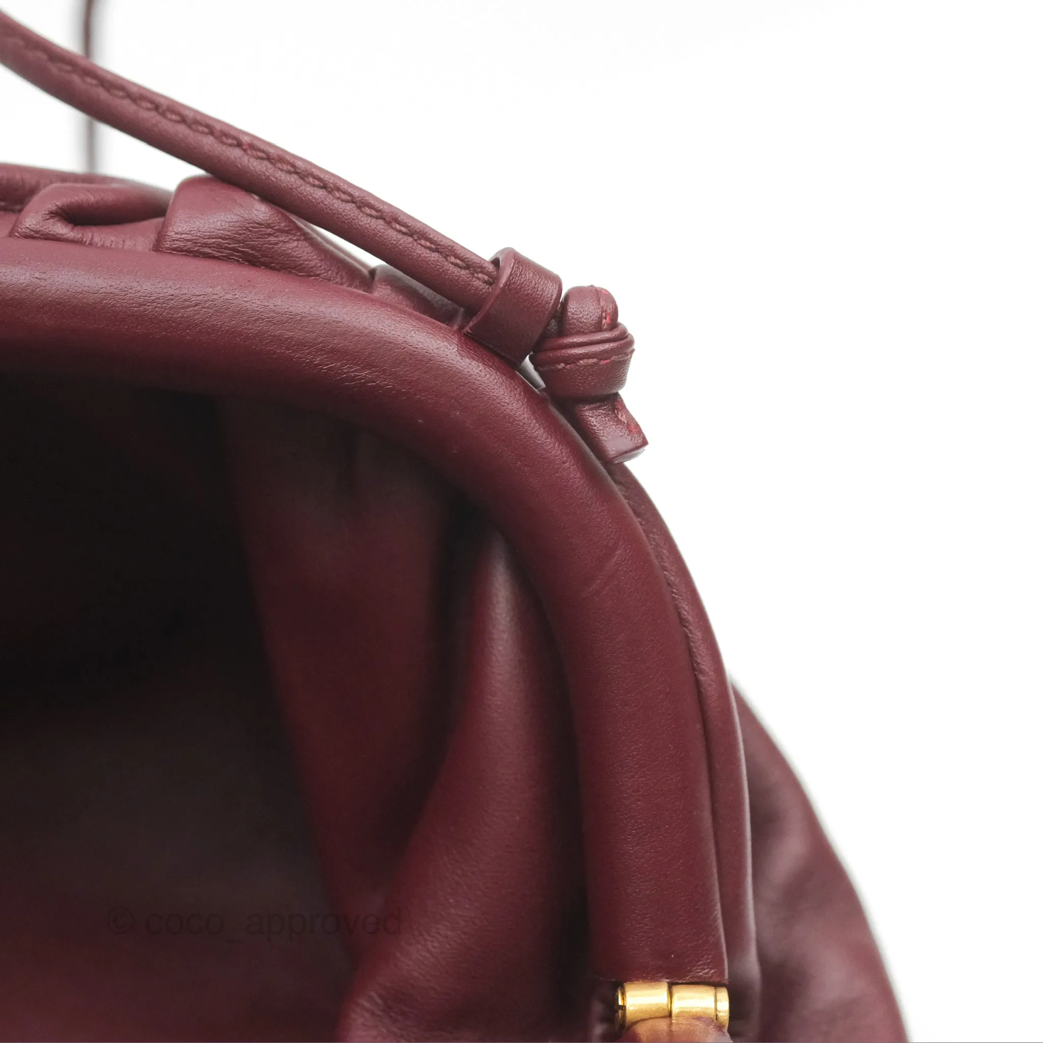Bottega Veneta The Mini Pouch Bordeaux Butter Calfskin