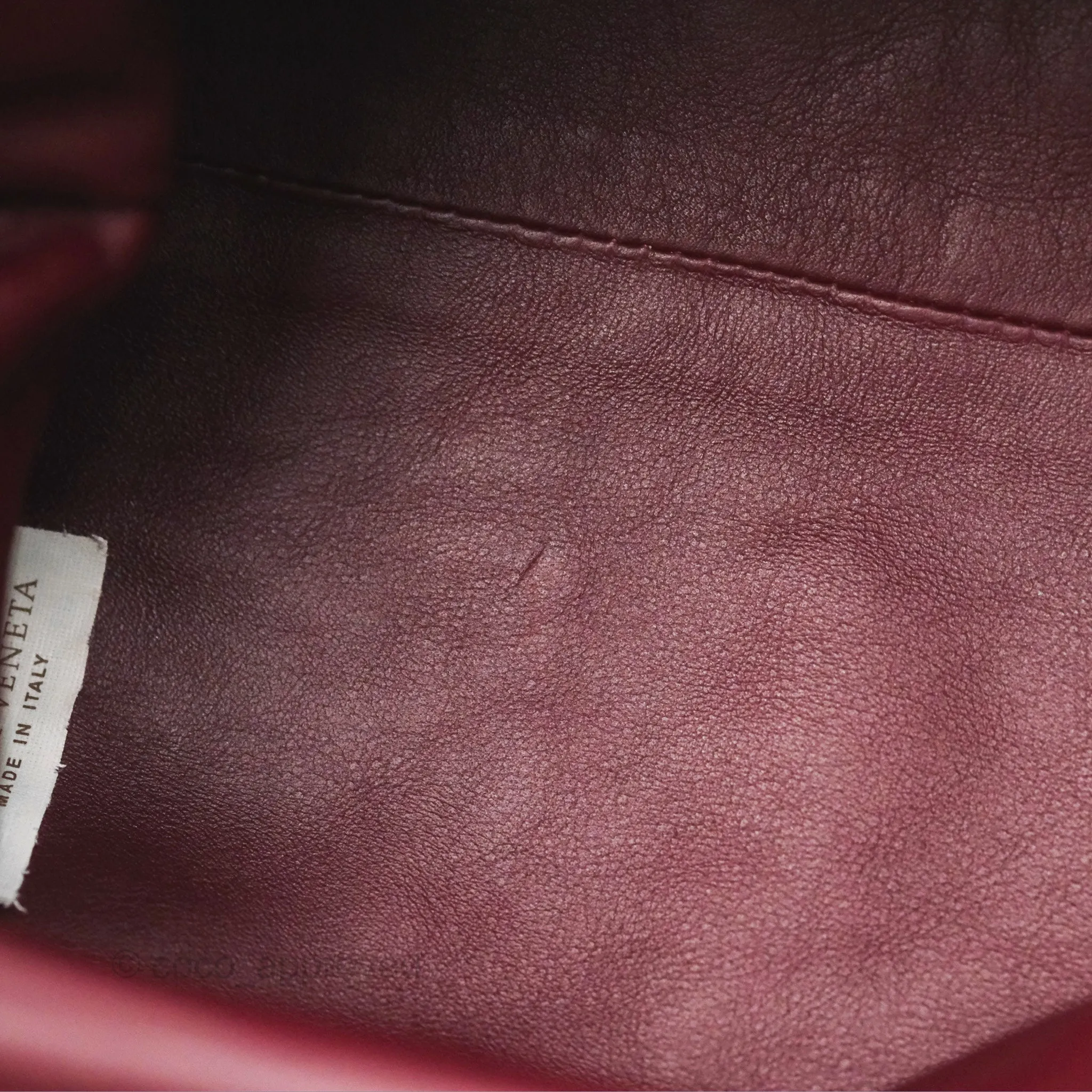 Bottega Veneta The Mini Pouch Bordeaux Butter Calfskin