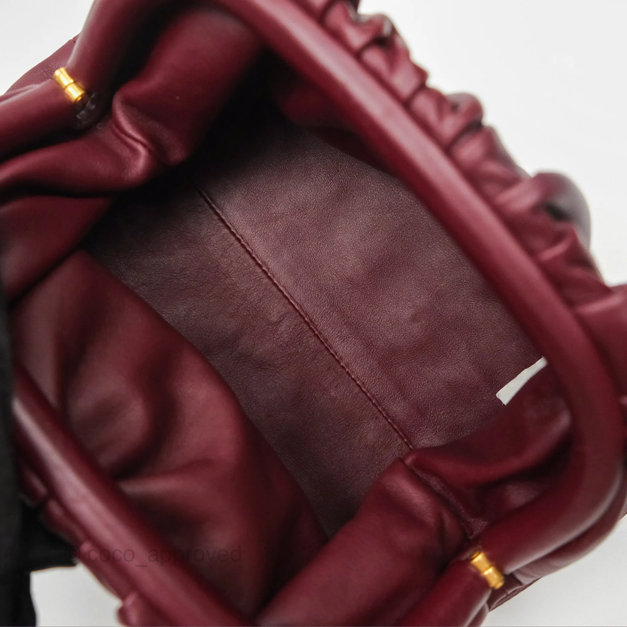 Bottega Veneta The Mini Pouch Bordeaux Butter Calfskin