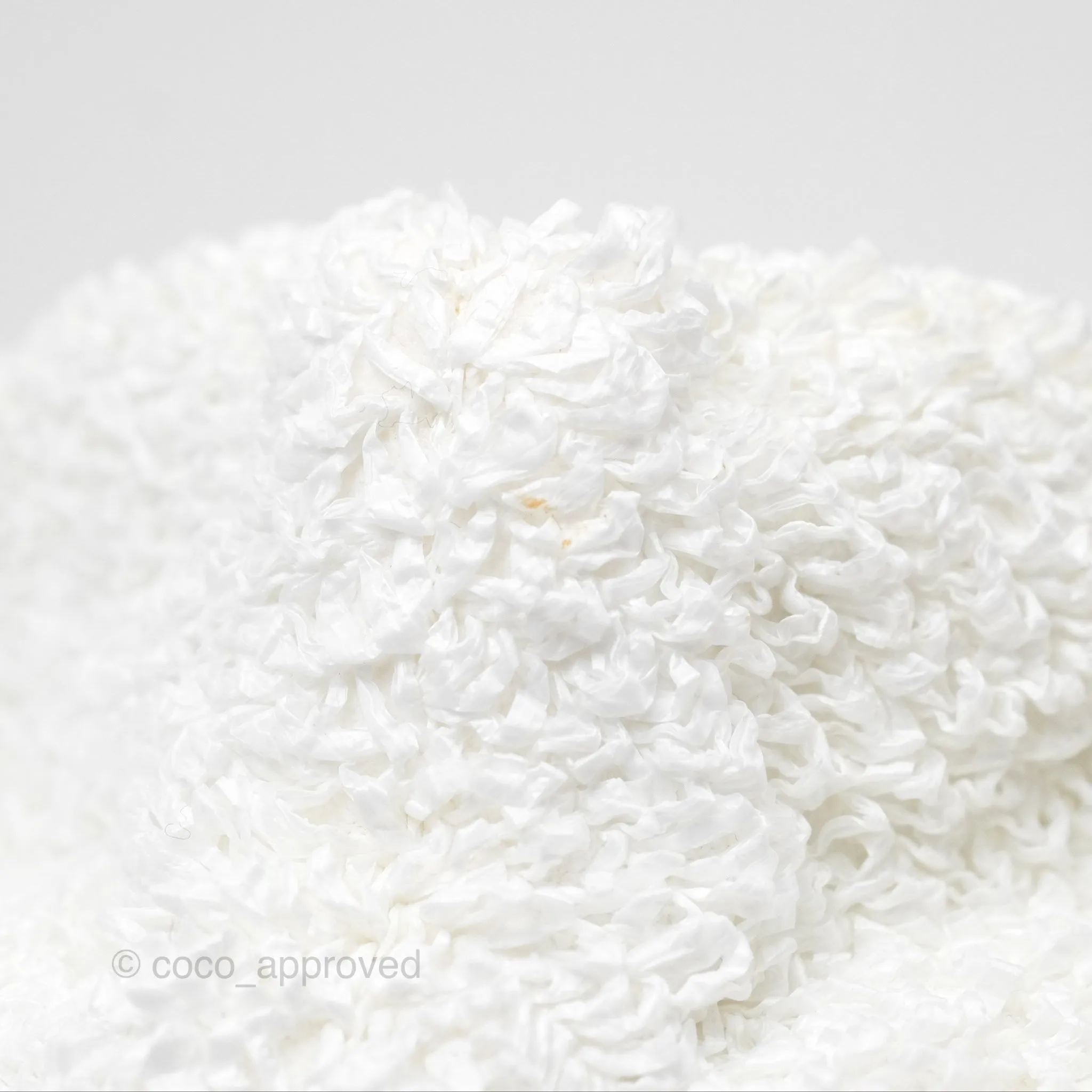 Bottega Veneta The Mini Pouch Boucle Raffia White