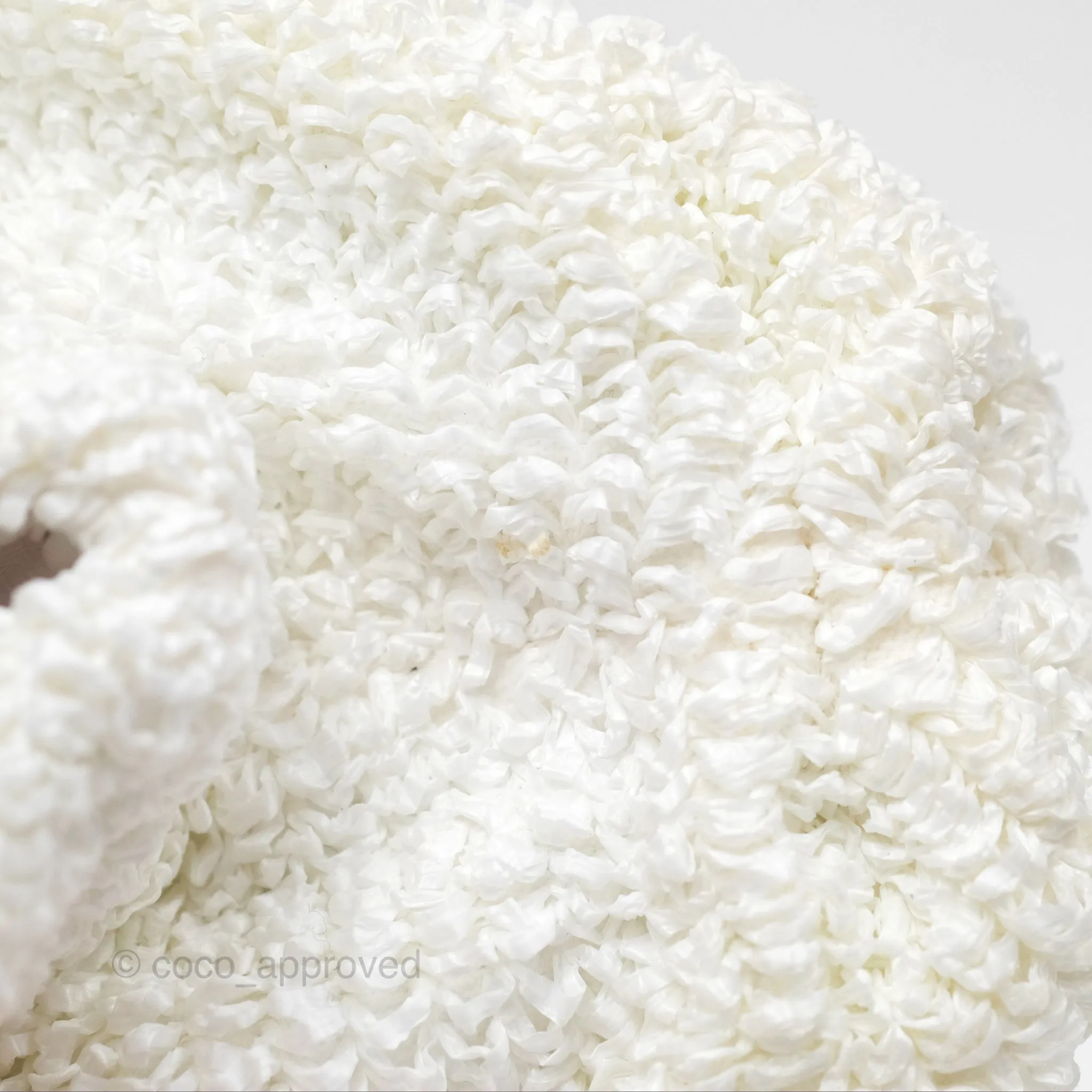 Bottega Veneta The Mini Pouch Boucle Raffia White