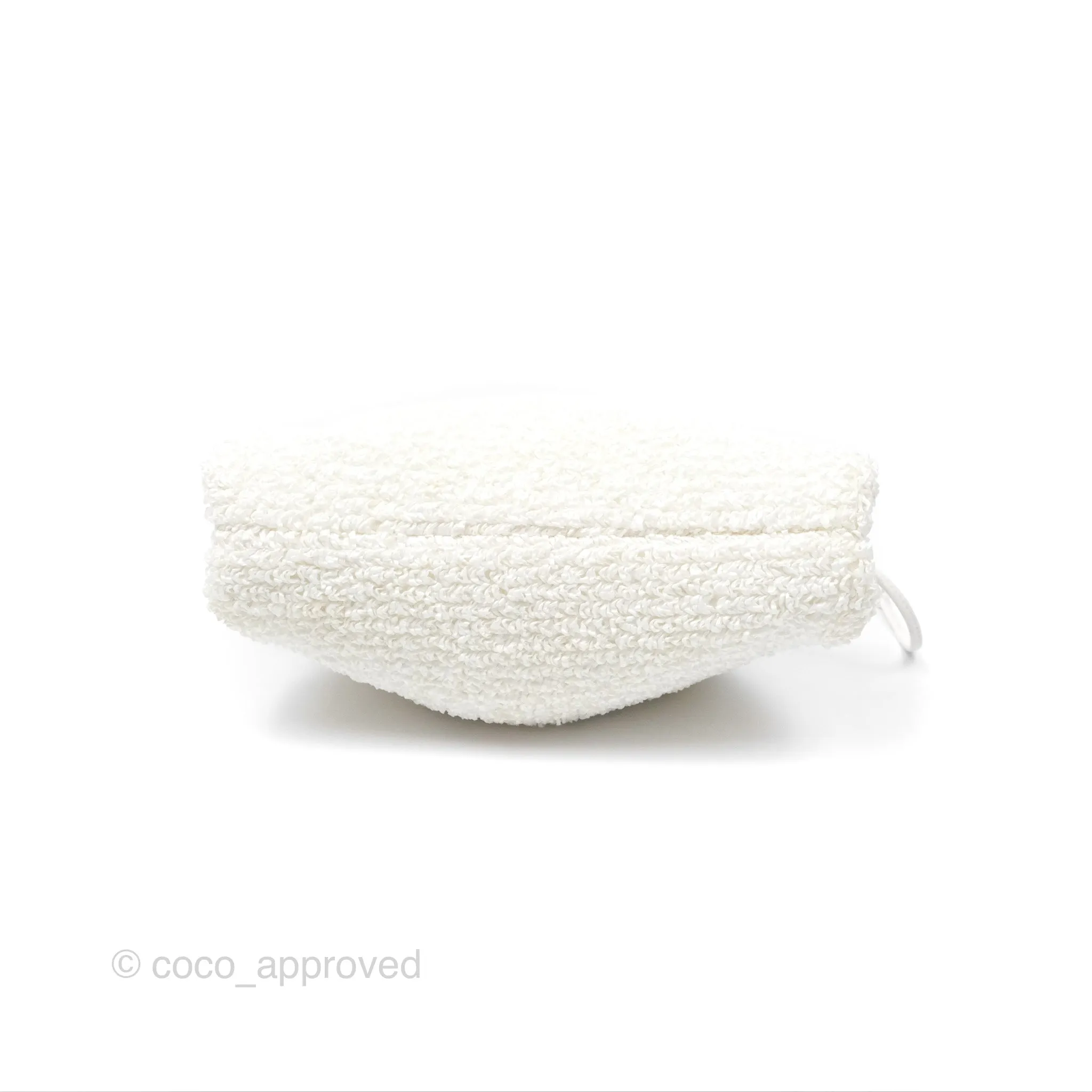 Bottega Veneta The Mini Pouch Boucle Raffia White