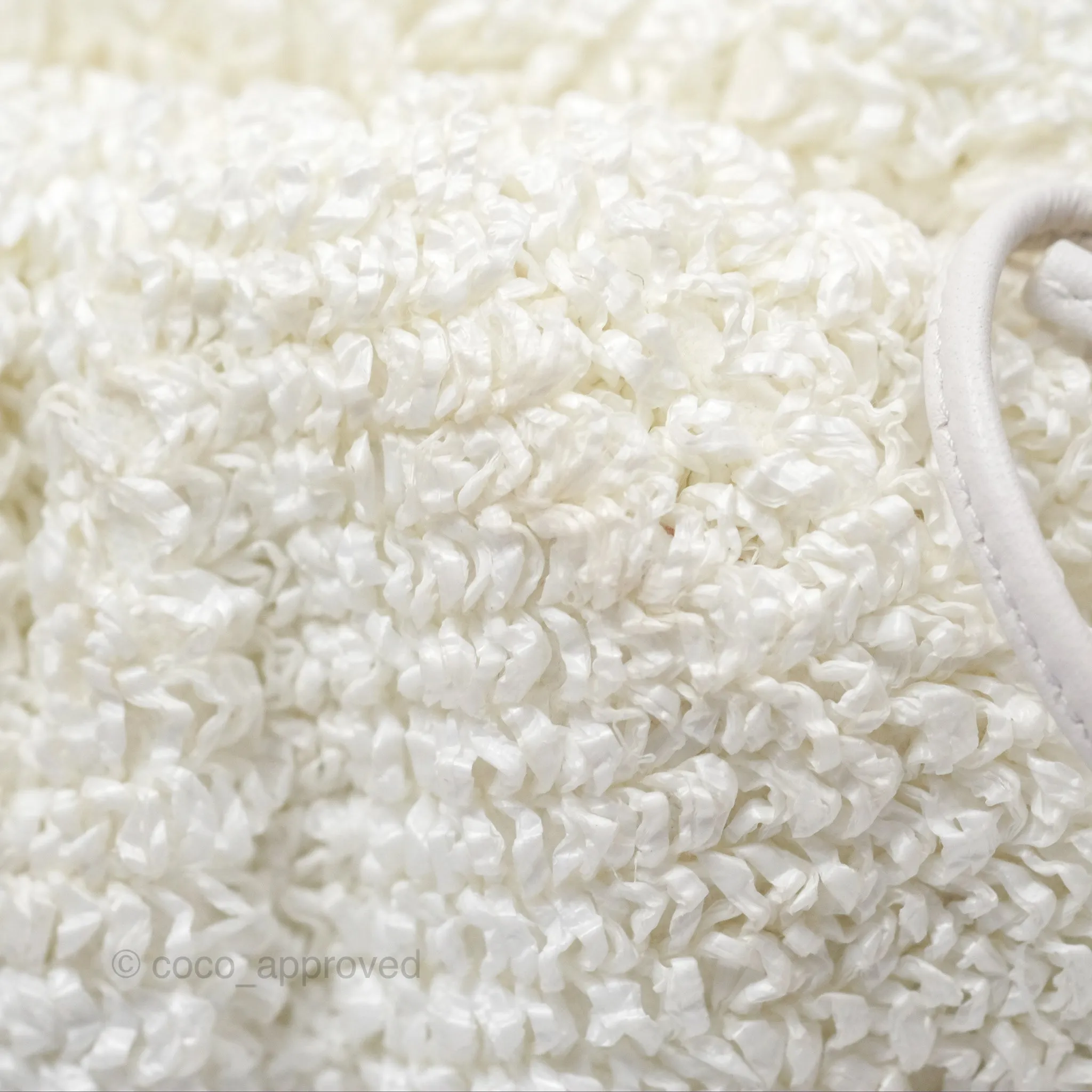 Bottega Veneta The Mini Pouch Boucle Raffia White