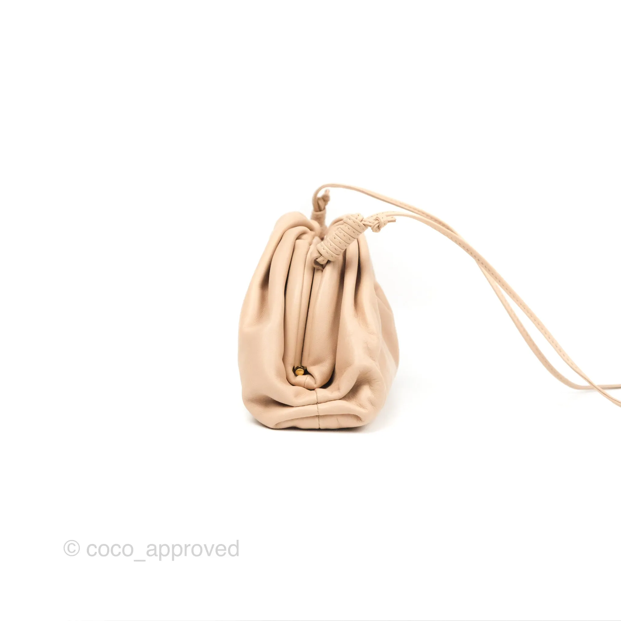 Bottega Veneta The Mini Pouch Calfskin Almond