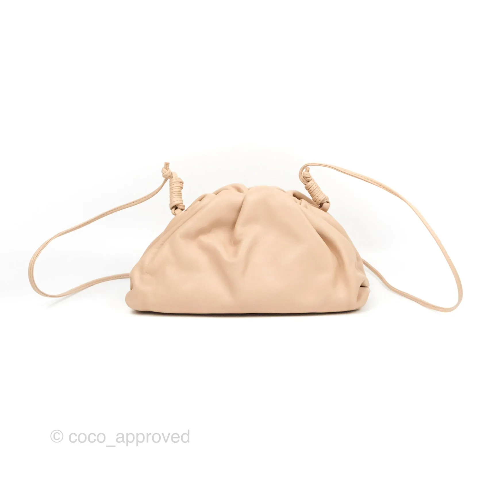 Bottega Veneta The Mini Pouch Calfskin Almond