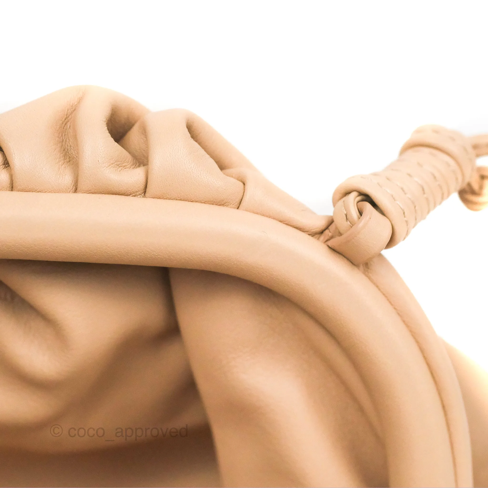 Bottega Veneta The Mini Pouch Calfskin Almond