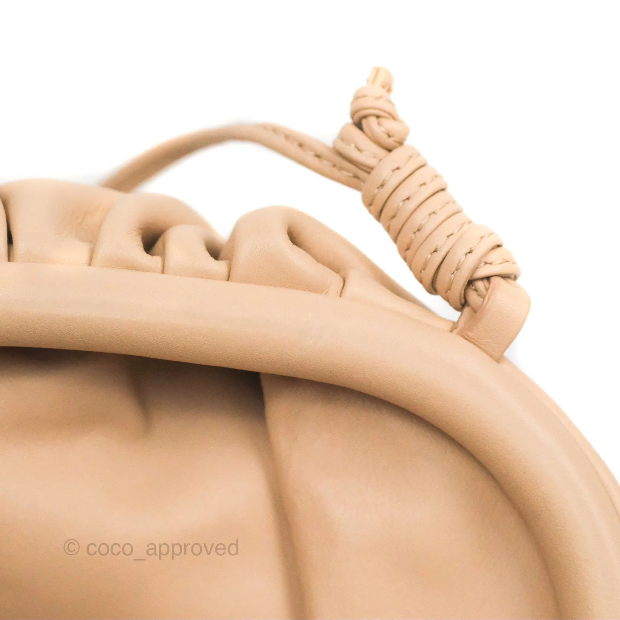 Bottega Veneta The Mini Pouch Calfskin Almond