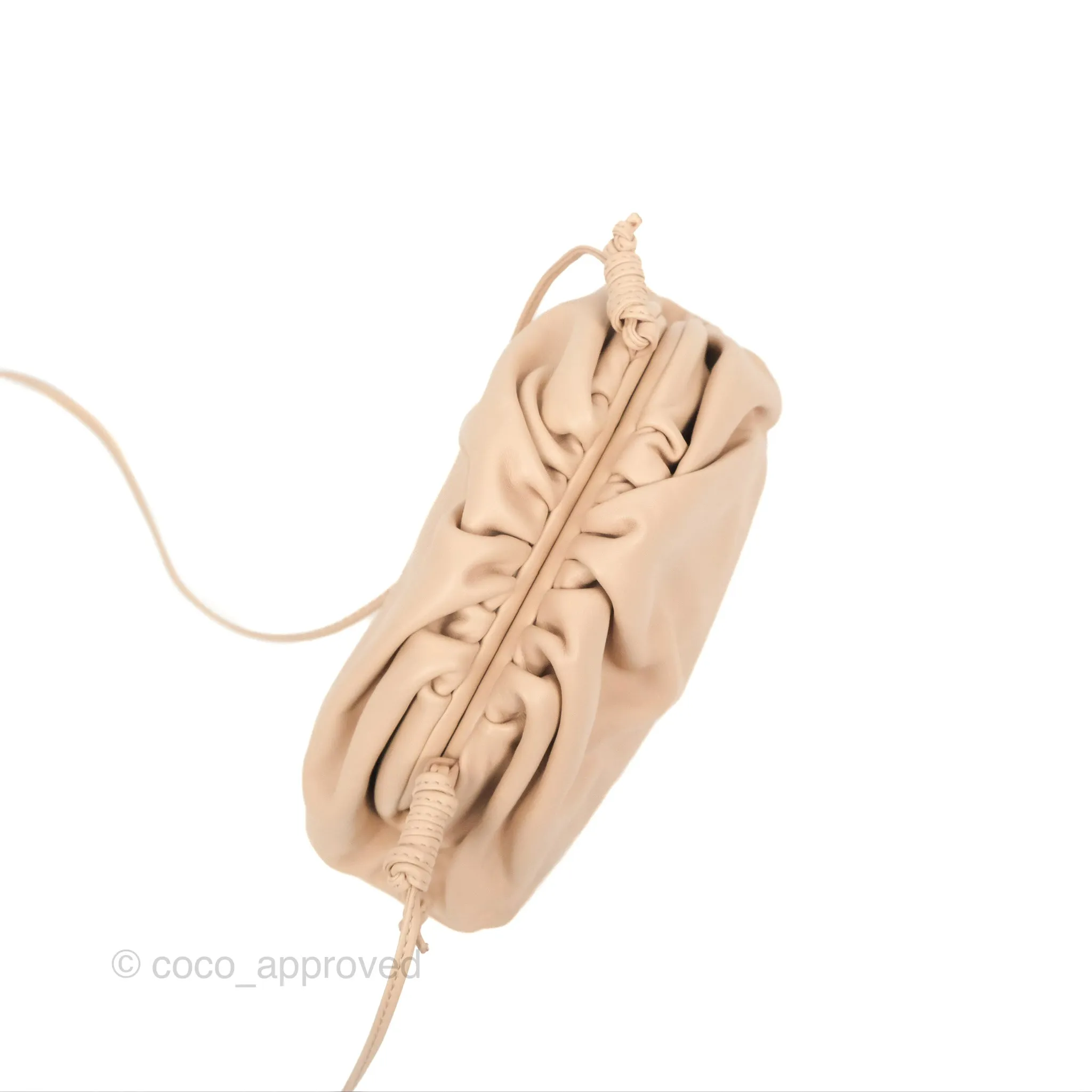 Bottega Veneta The Mini Pouch Calfskin Almond