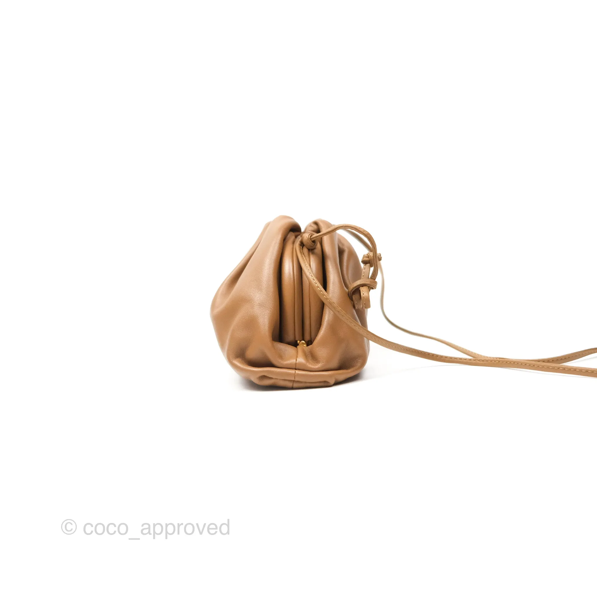 Bottega Veneta The Mini Pouch Camel Butter Calfskin