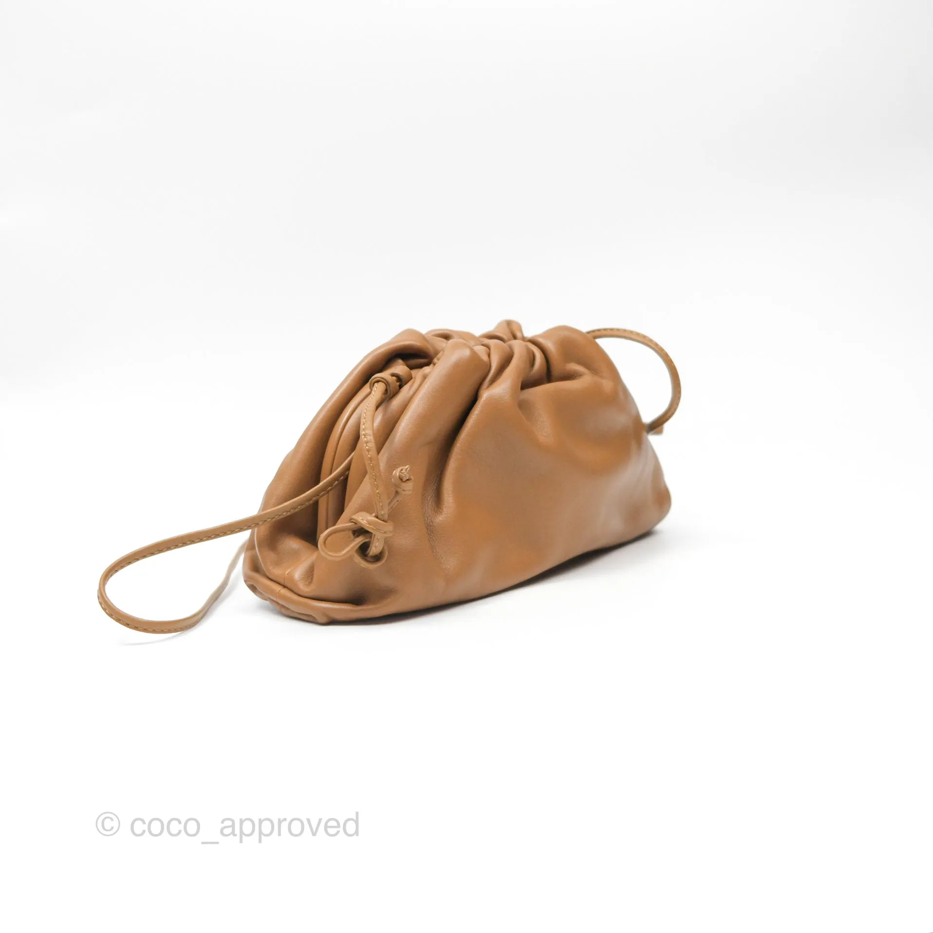 Bottega Veneta The Mini Pouch Camel Butter Calfskin