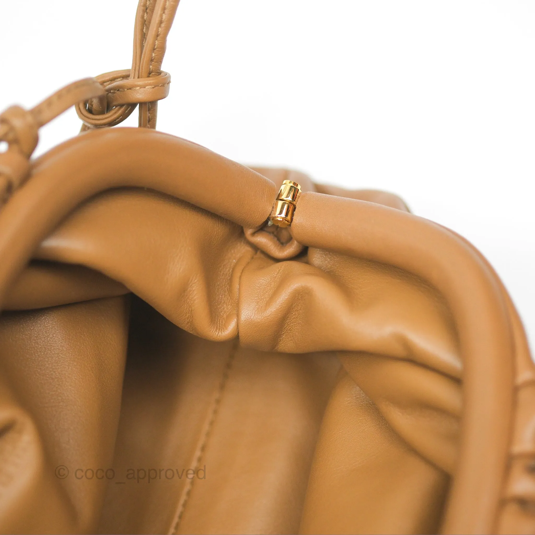 Bottega Veneta The Mini Pouch Camel Butter Calfskin