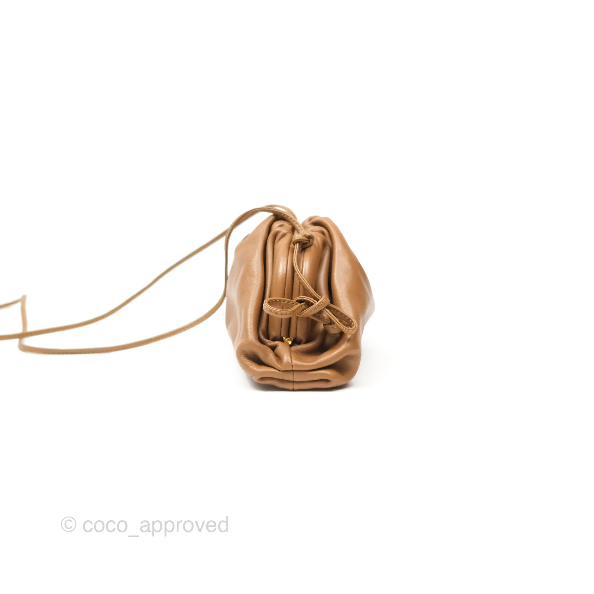 Bottega Veneta The Mini Pouch Camel Butter Calfskin