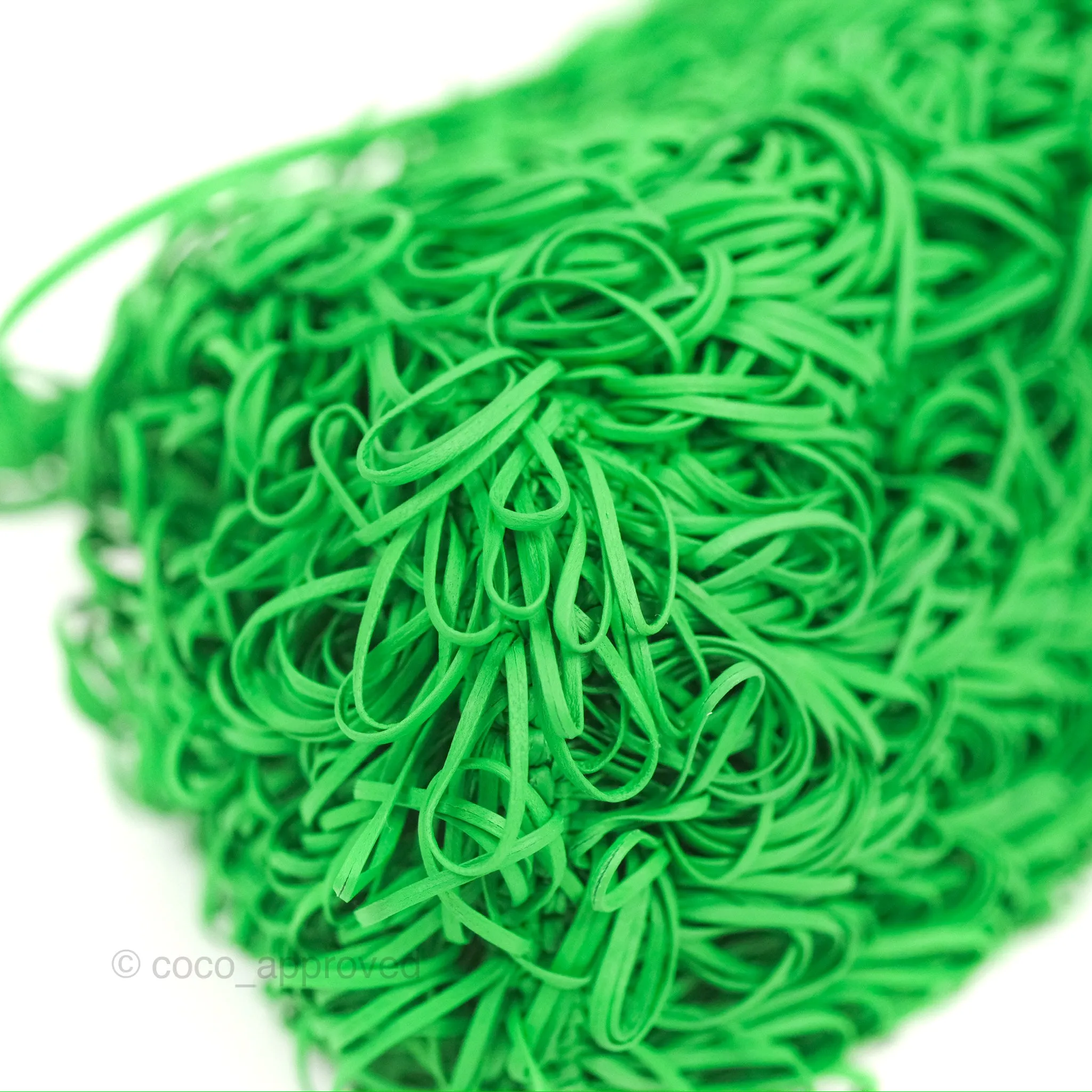 Bottega Veneta The Mini Pouch Green Leather Raffia