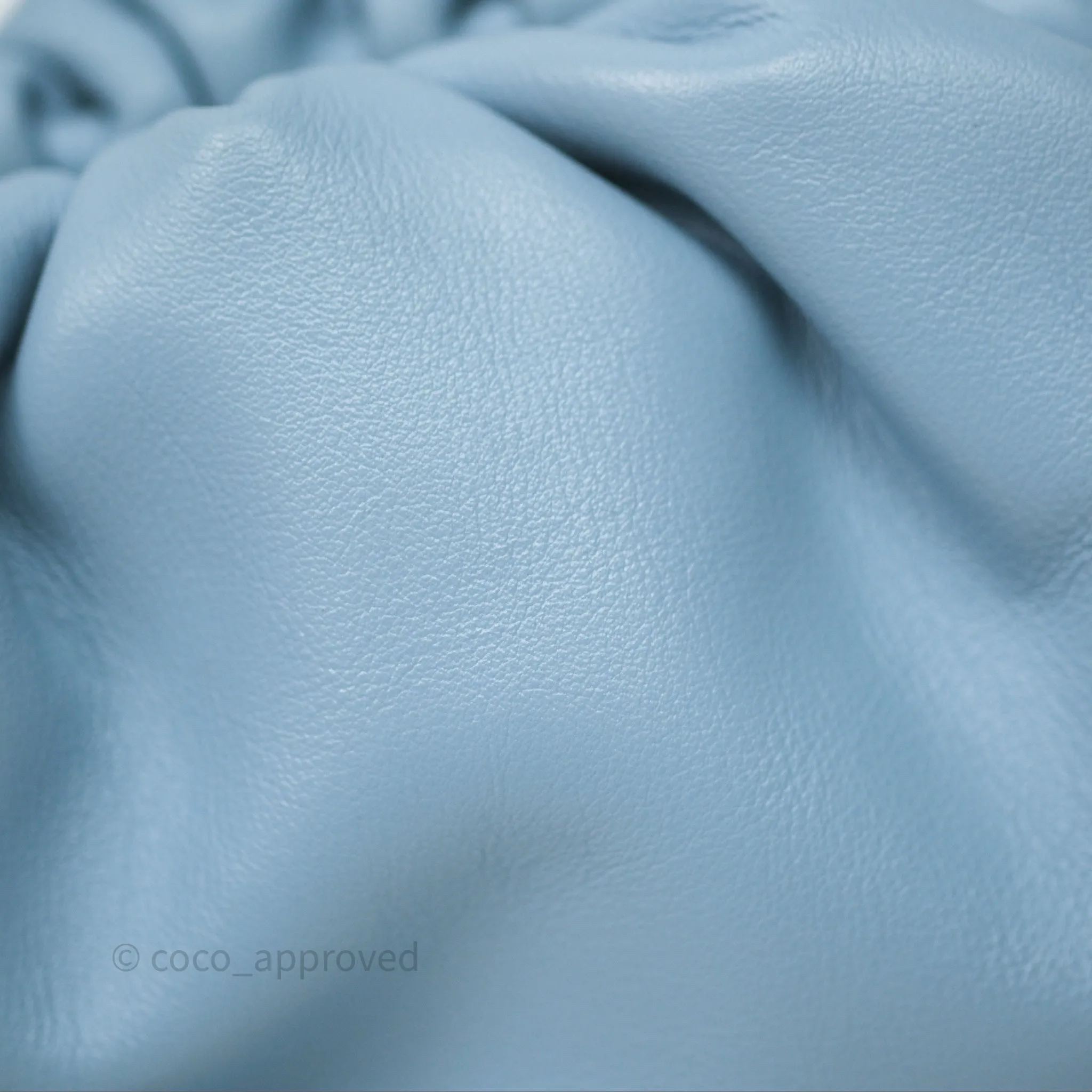 Bottega Veneta The Mini Pouch Ice Blue Calfskin