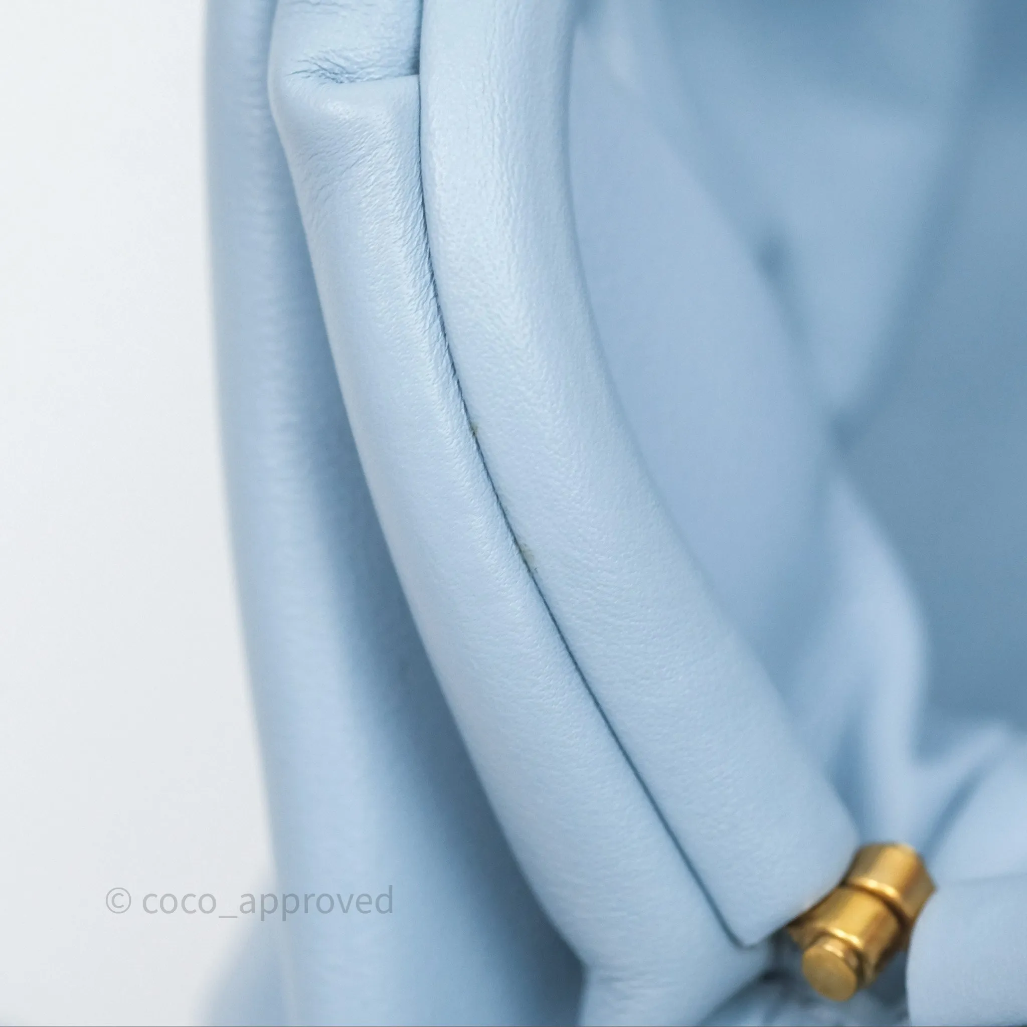 Bottega Veneta The Mini Pouch Ice Blue Calfskin