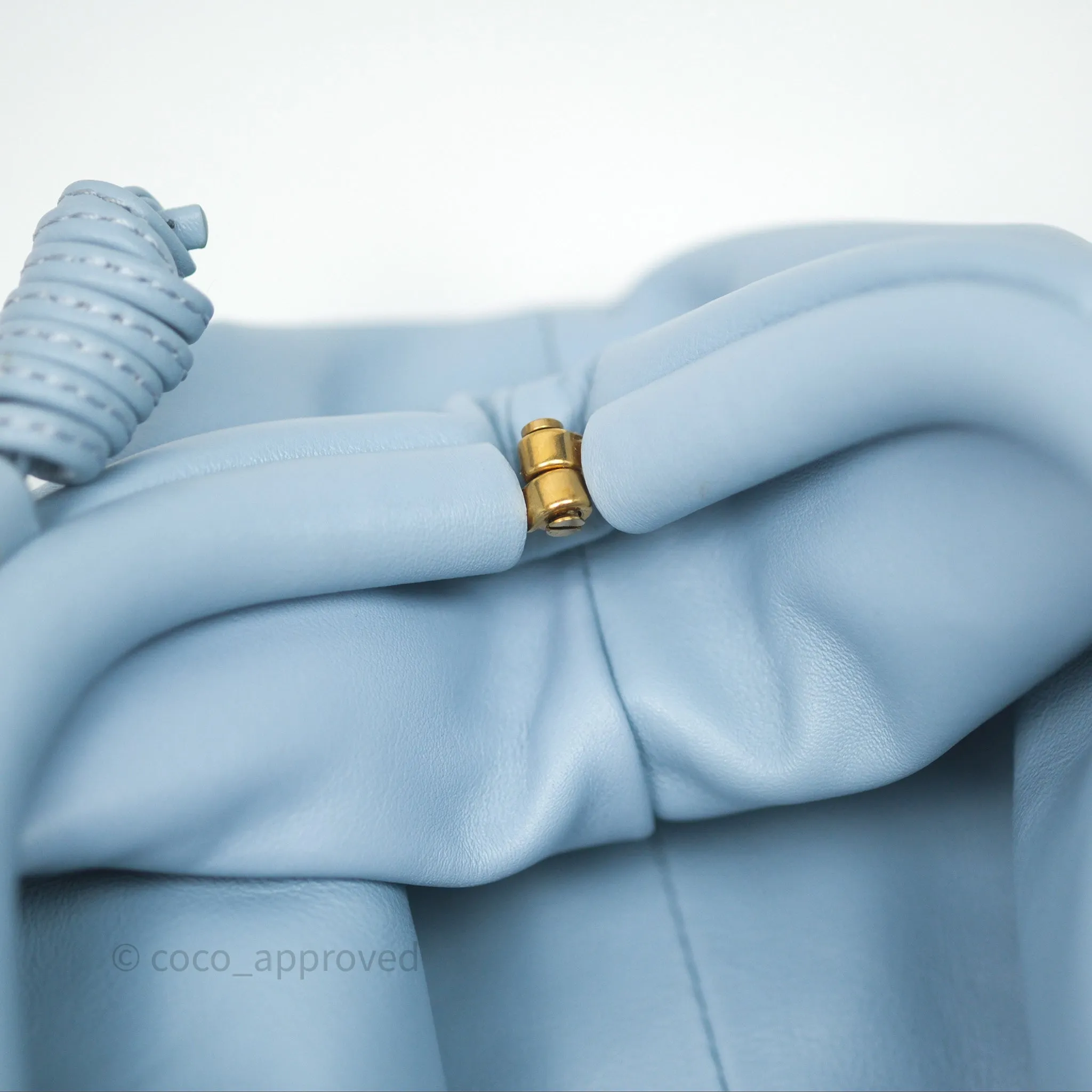 Bottega Veneta The Mini Pouch Ice Blue Calfskin
