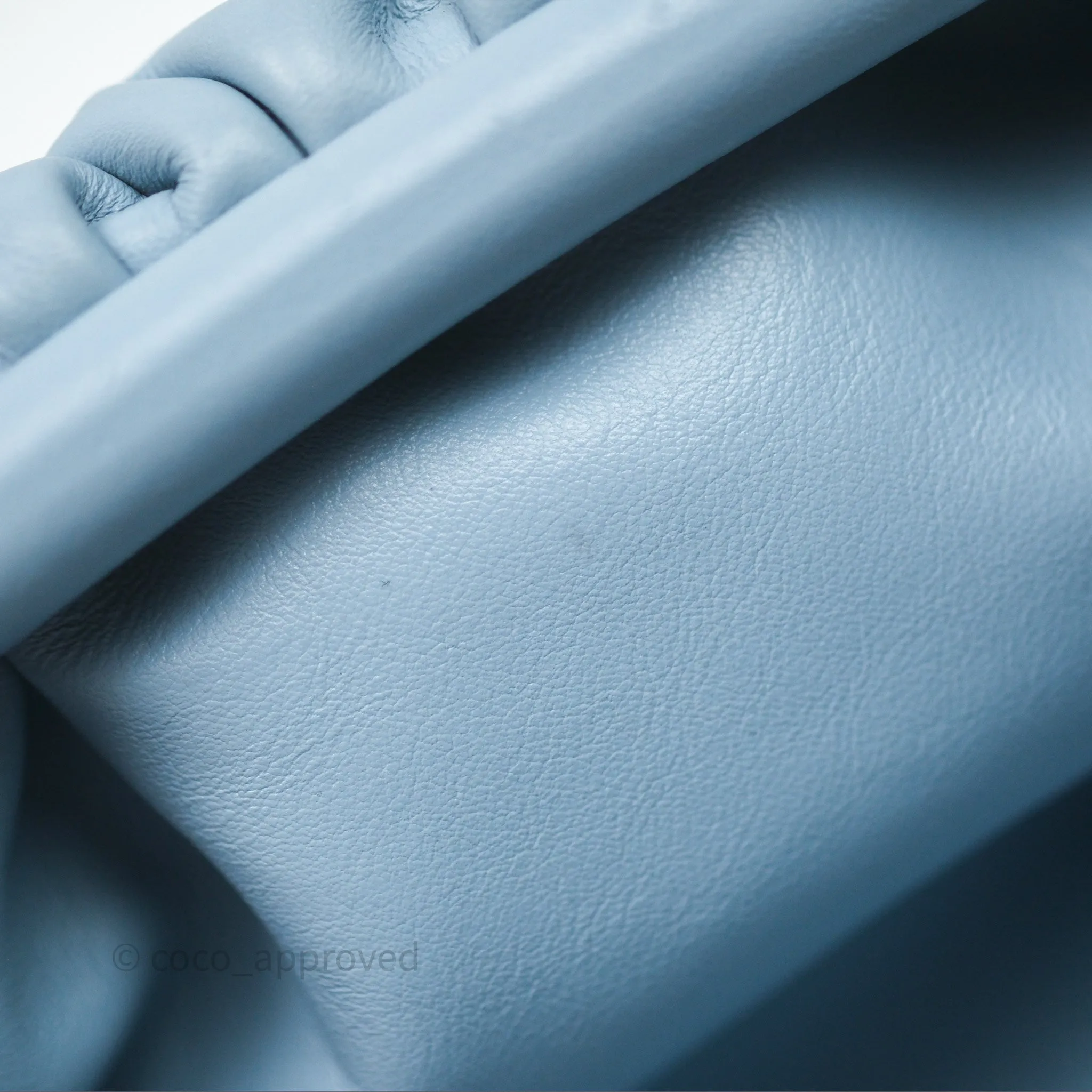 Bottega Veneta The Mini Pouch Ice Blue Calfskin