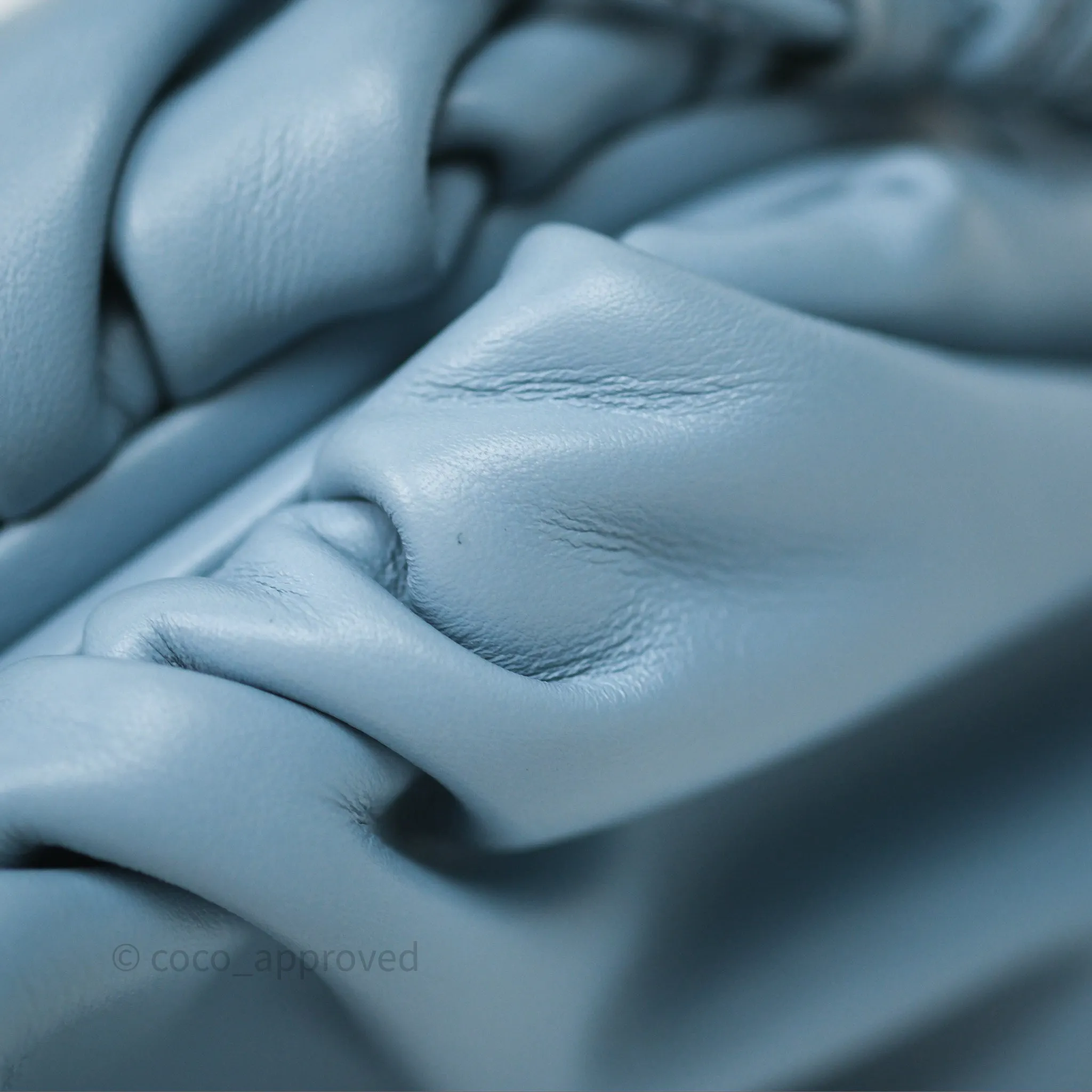 Bottega Veneta The Mini Pouch Ice Blue Calfskin