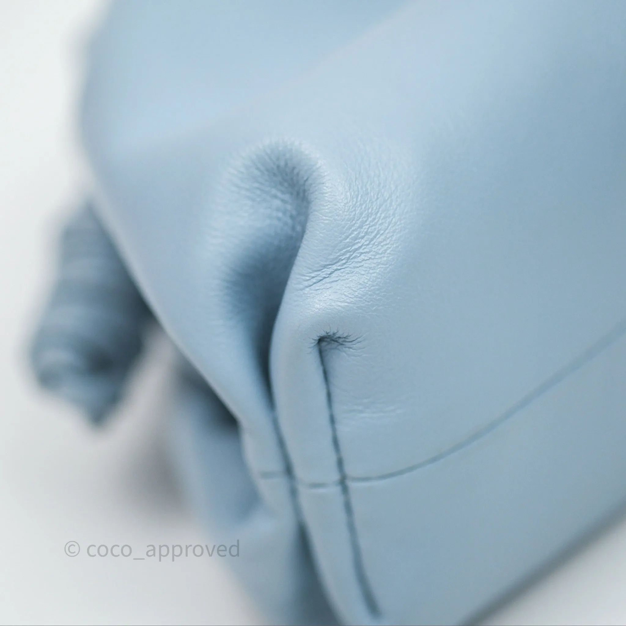 Bottega Veneta The Mini Pouch Ice Blue Calfskin
