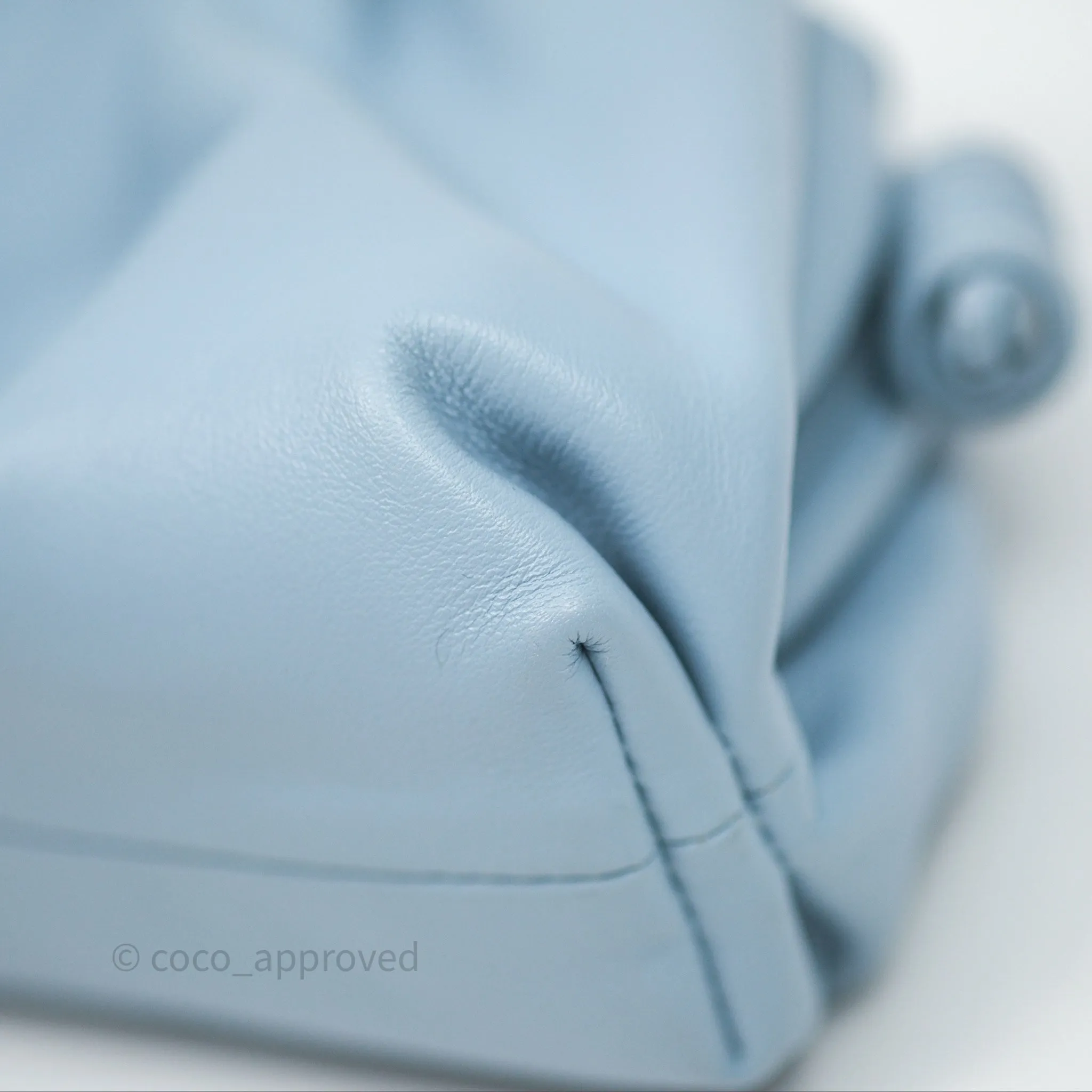 Bottega Veneta The Mini Pouch Ice Blue Calfskin