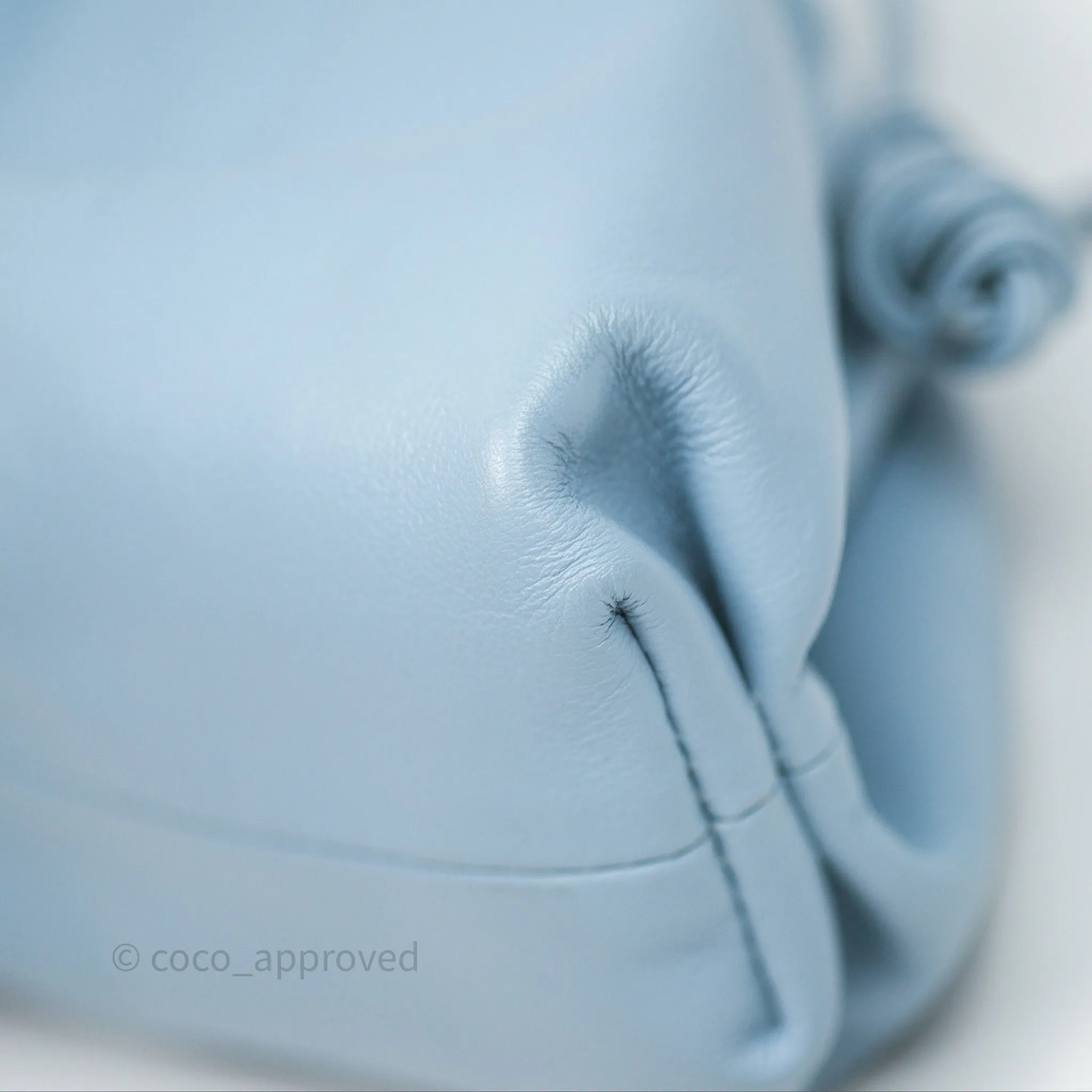 Bottega Veneta The Mini Pouch Ice Blue Calfskin