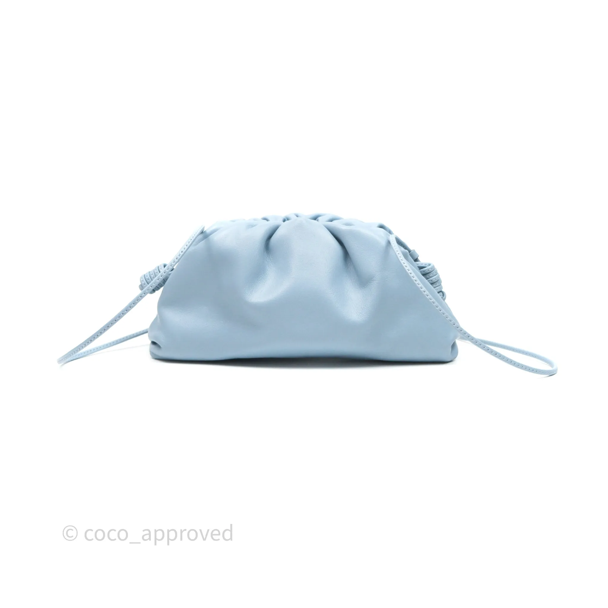 Bottega Veneta The Mini Pouch Ice Blue Calfskin