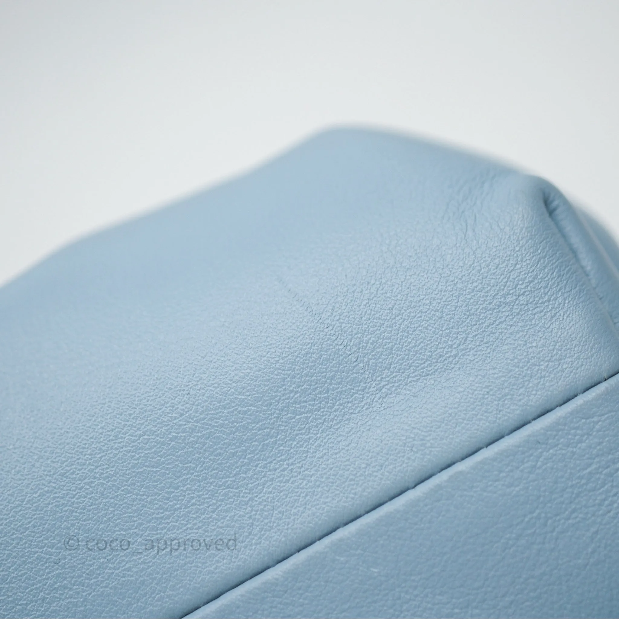 Bottega Veneta The Mini Pouch Ice Blue Calfskin