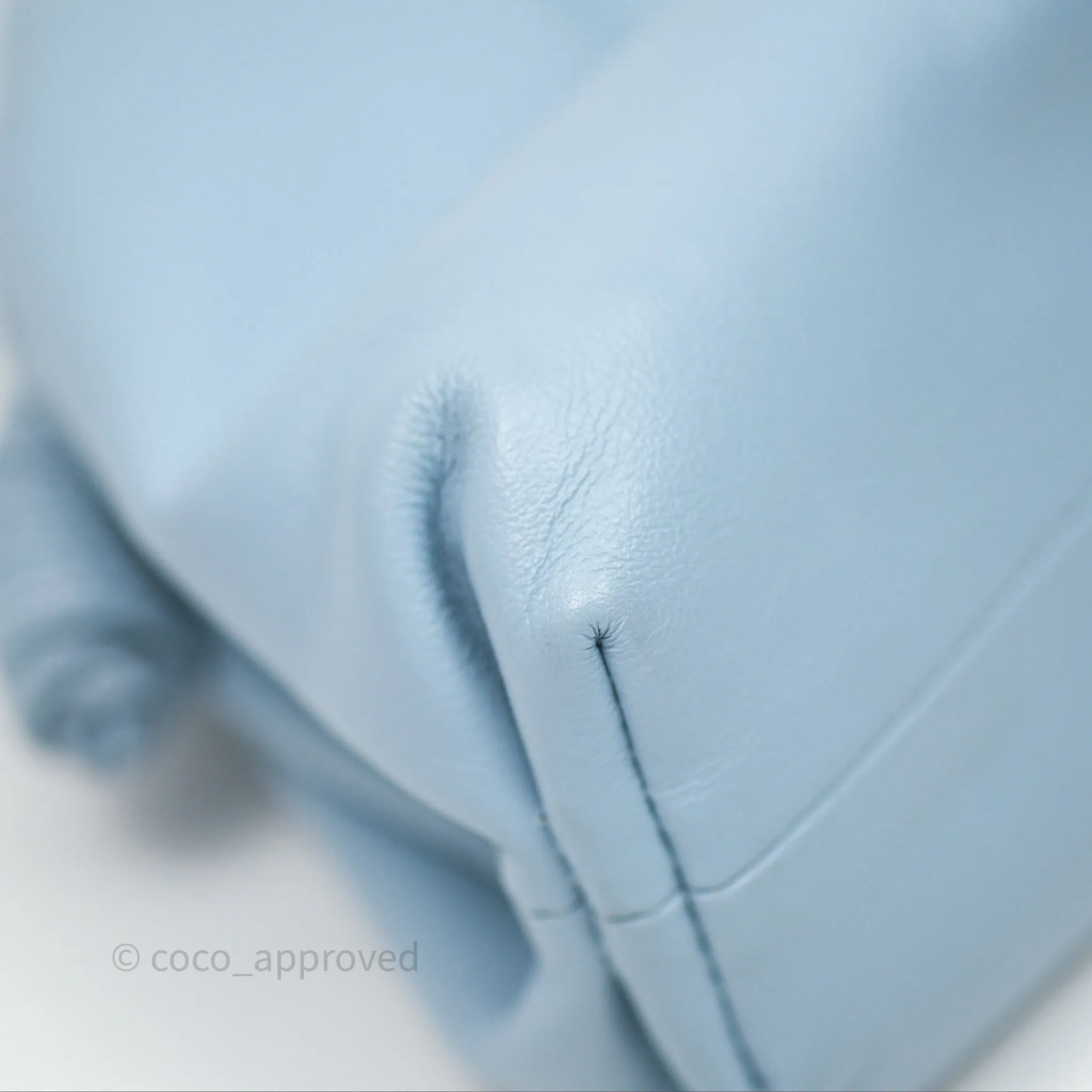 Bottega Veneta The Mini Pouch Ice Blue Calfskin