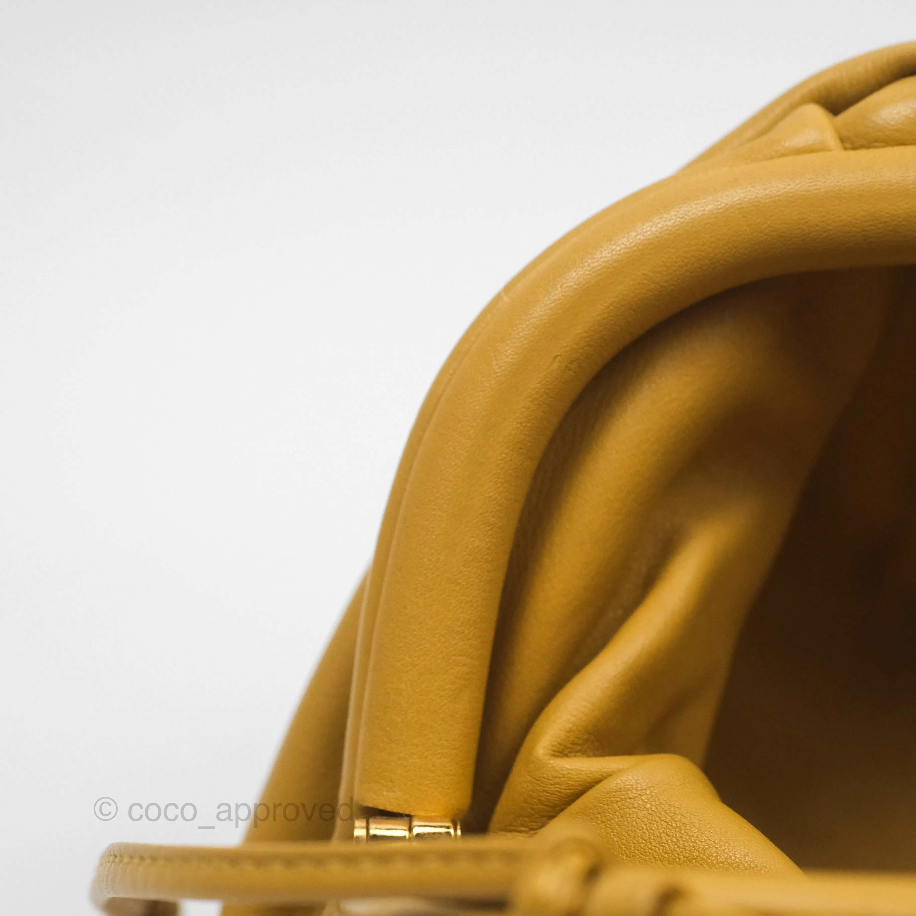 Bottega Veneta The Mini Pouch Mustard Calfskin