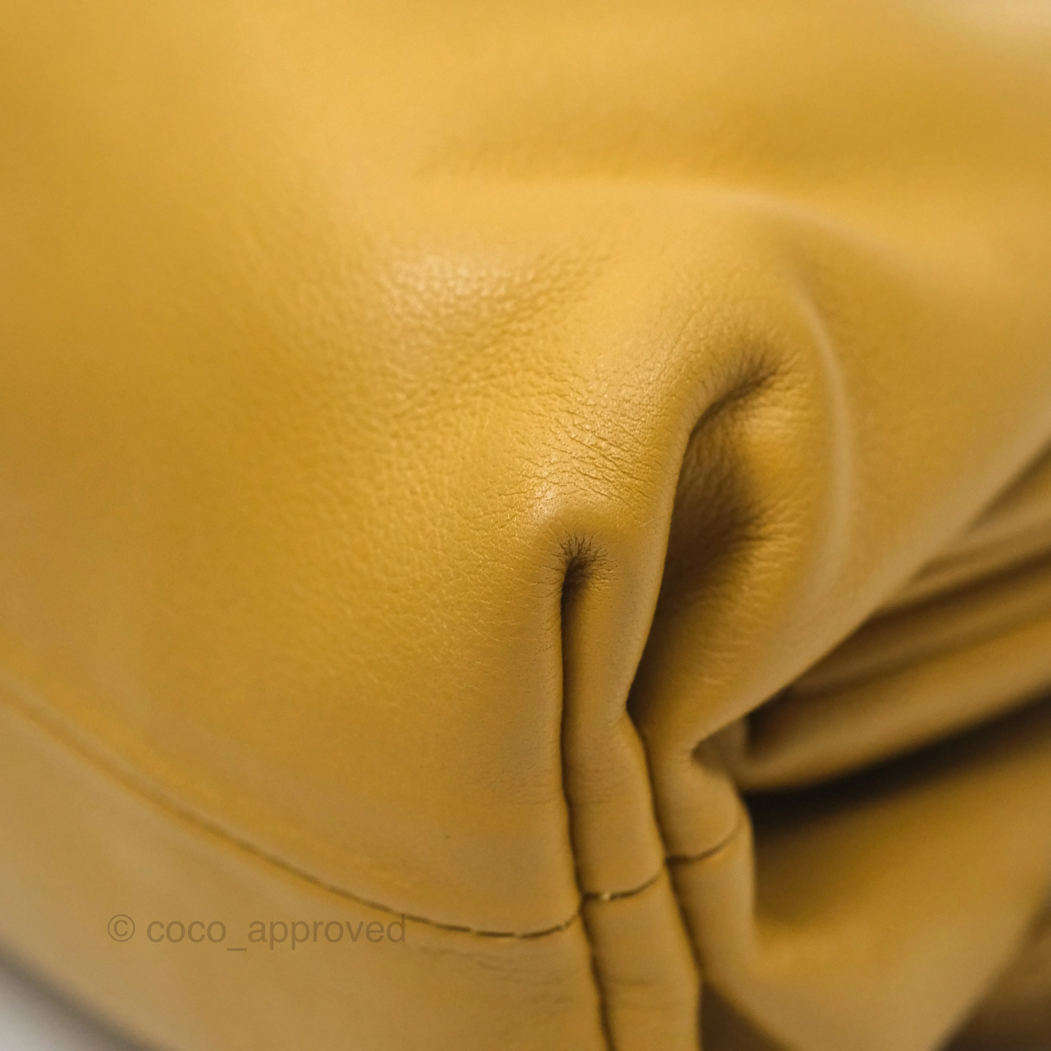 Bottega Veneta The Mini Pouch Mustard Calfskin