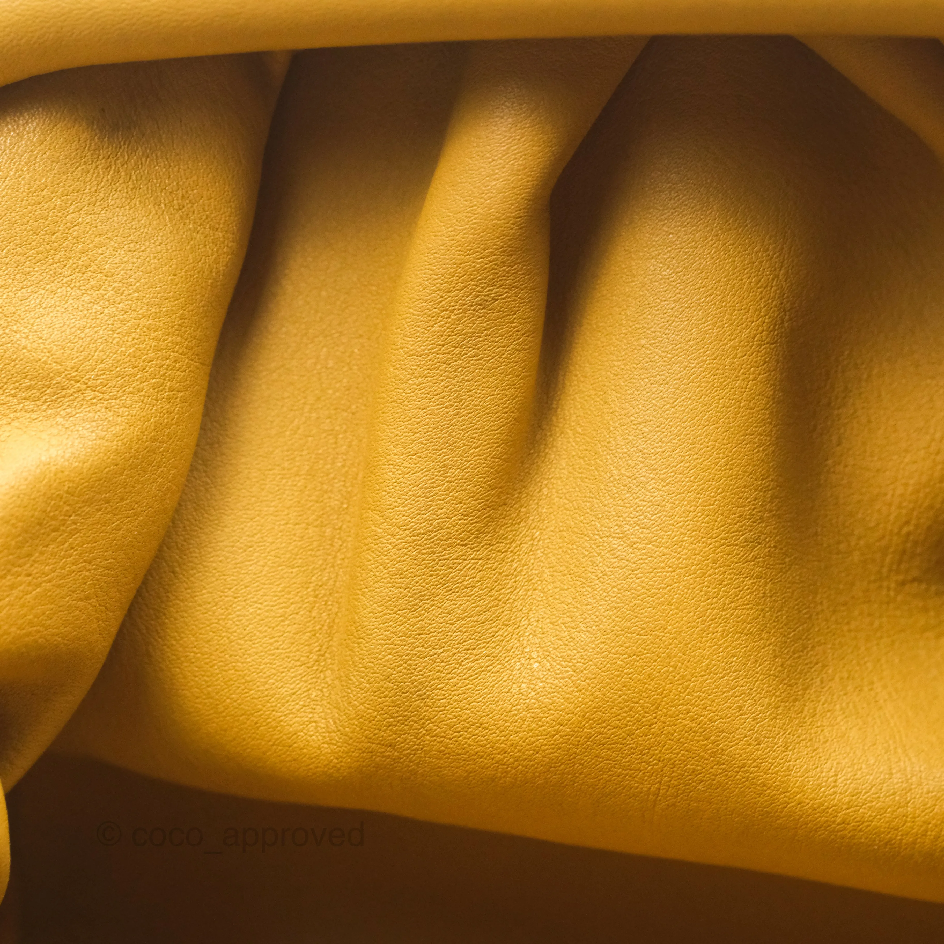 Bottega Veneta The Mini Pouch Mustard Calfskin