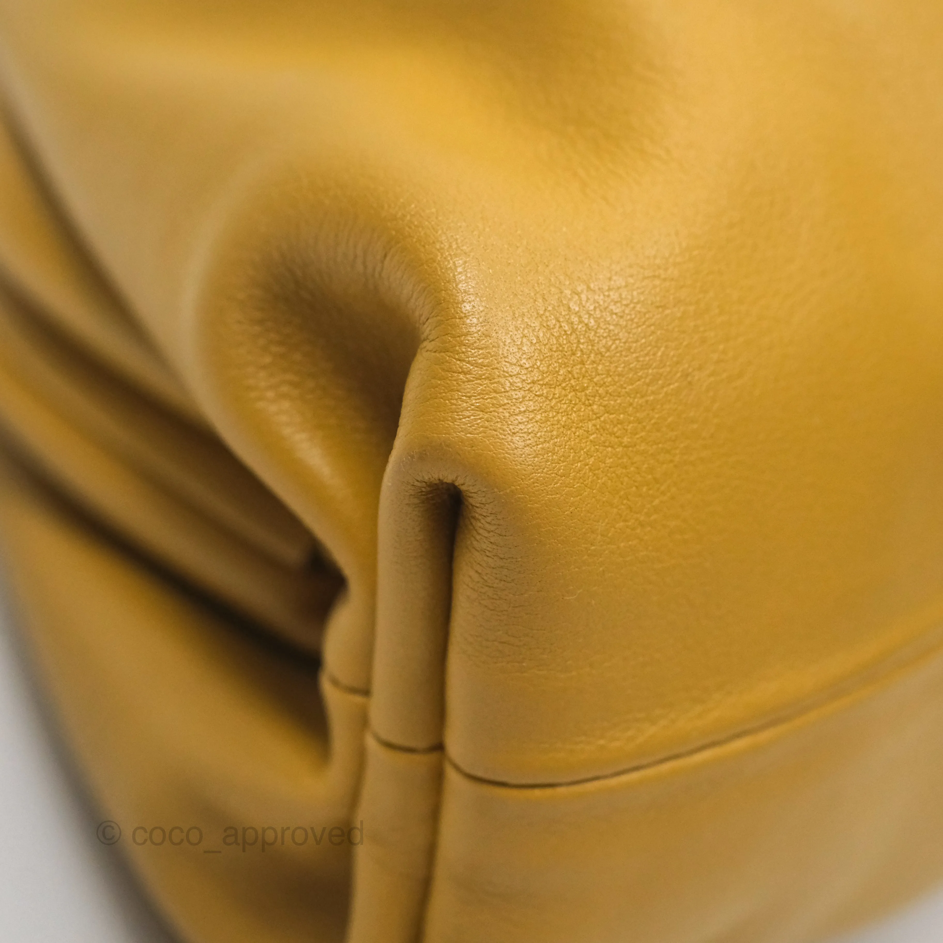 Bottega Veneta The Mini Pouch Mustard Calfskin