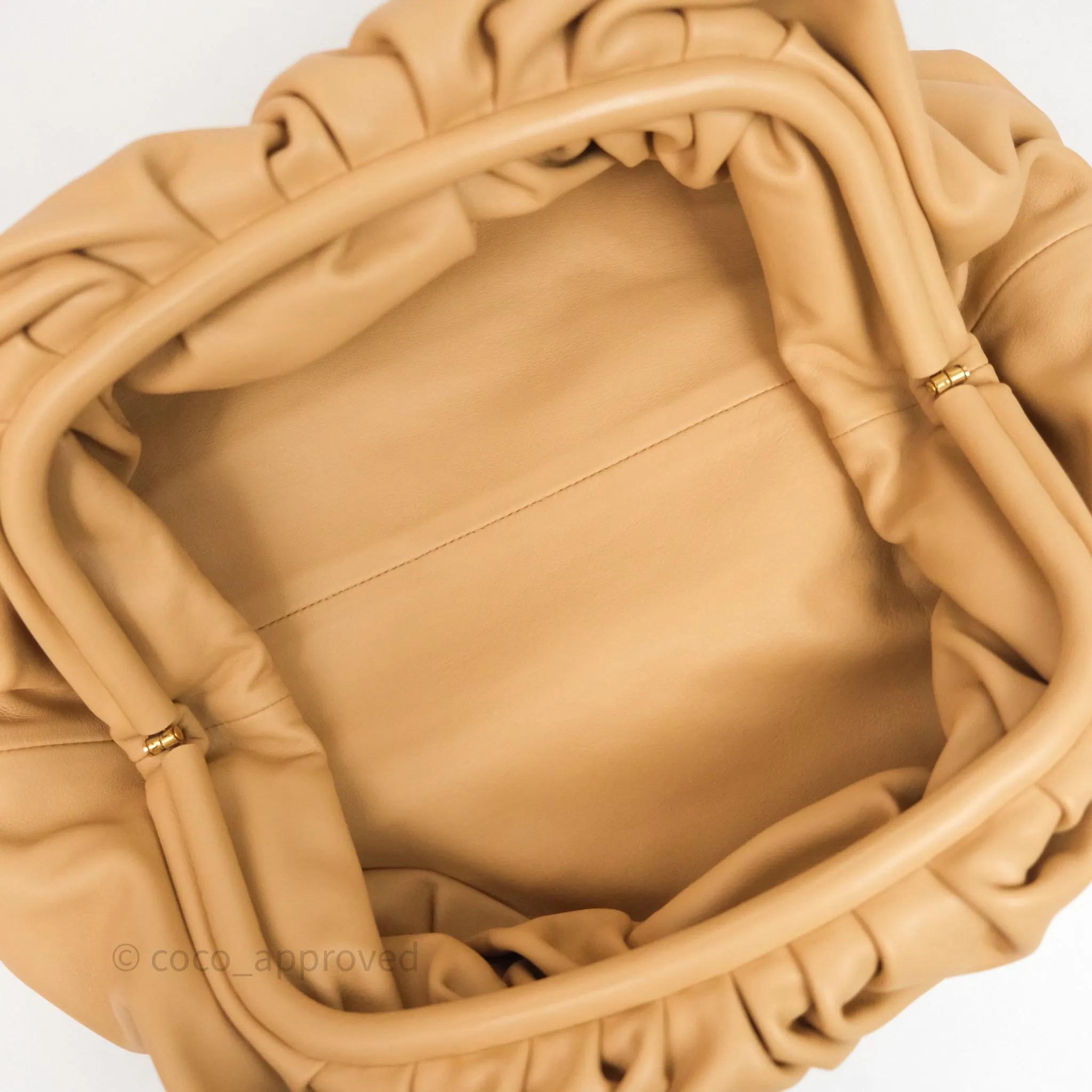 Bottega Veneta The Pouch Beige Calfskin