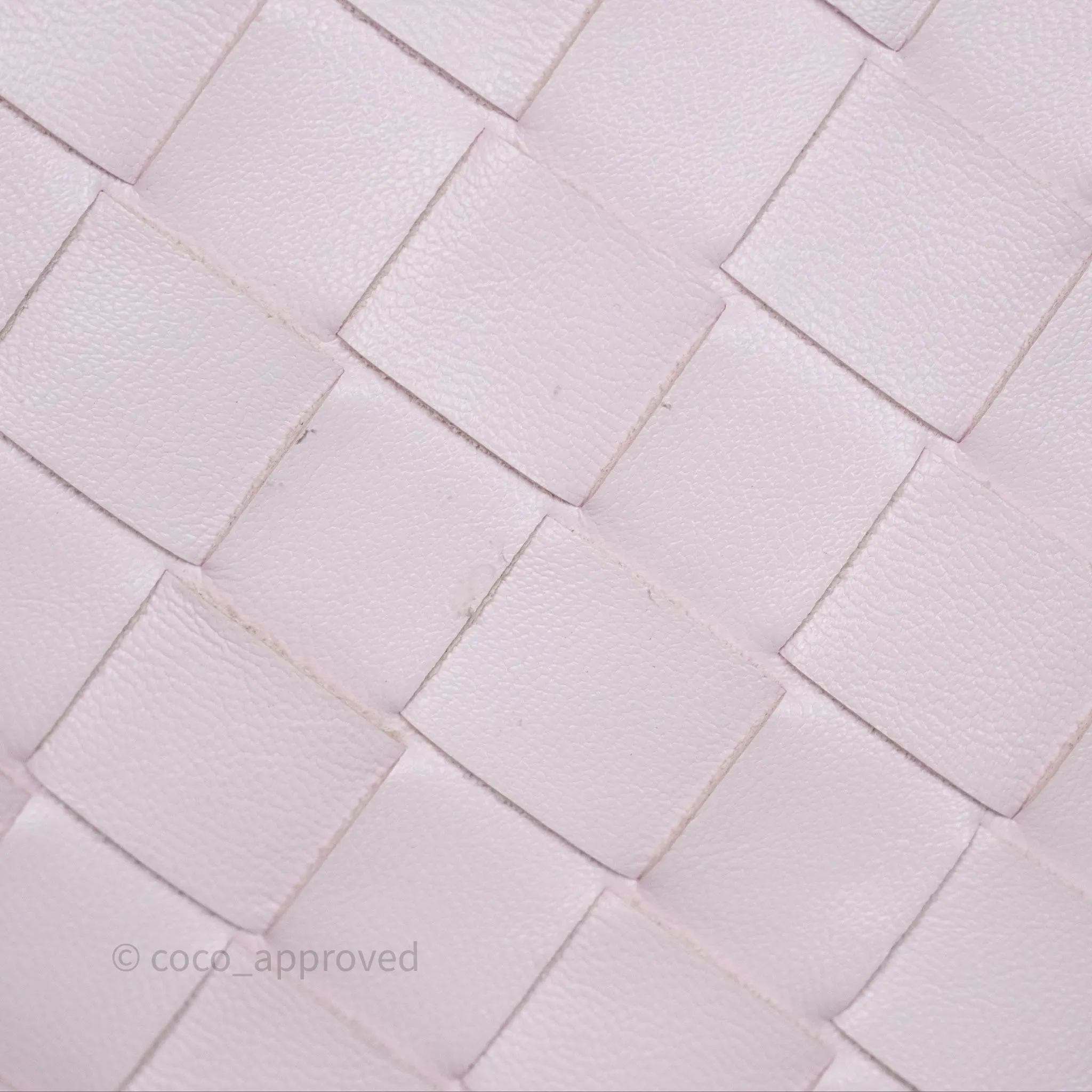 Bottega Veneta Wallace Pink Intrecciato Gold Hardware