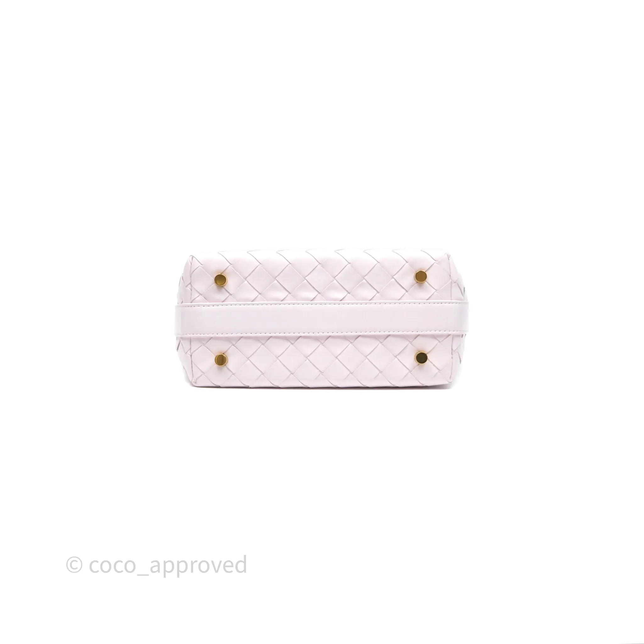 Bottega Veneta Wallace Pink Intrecciato Gold Hardware