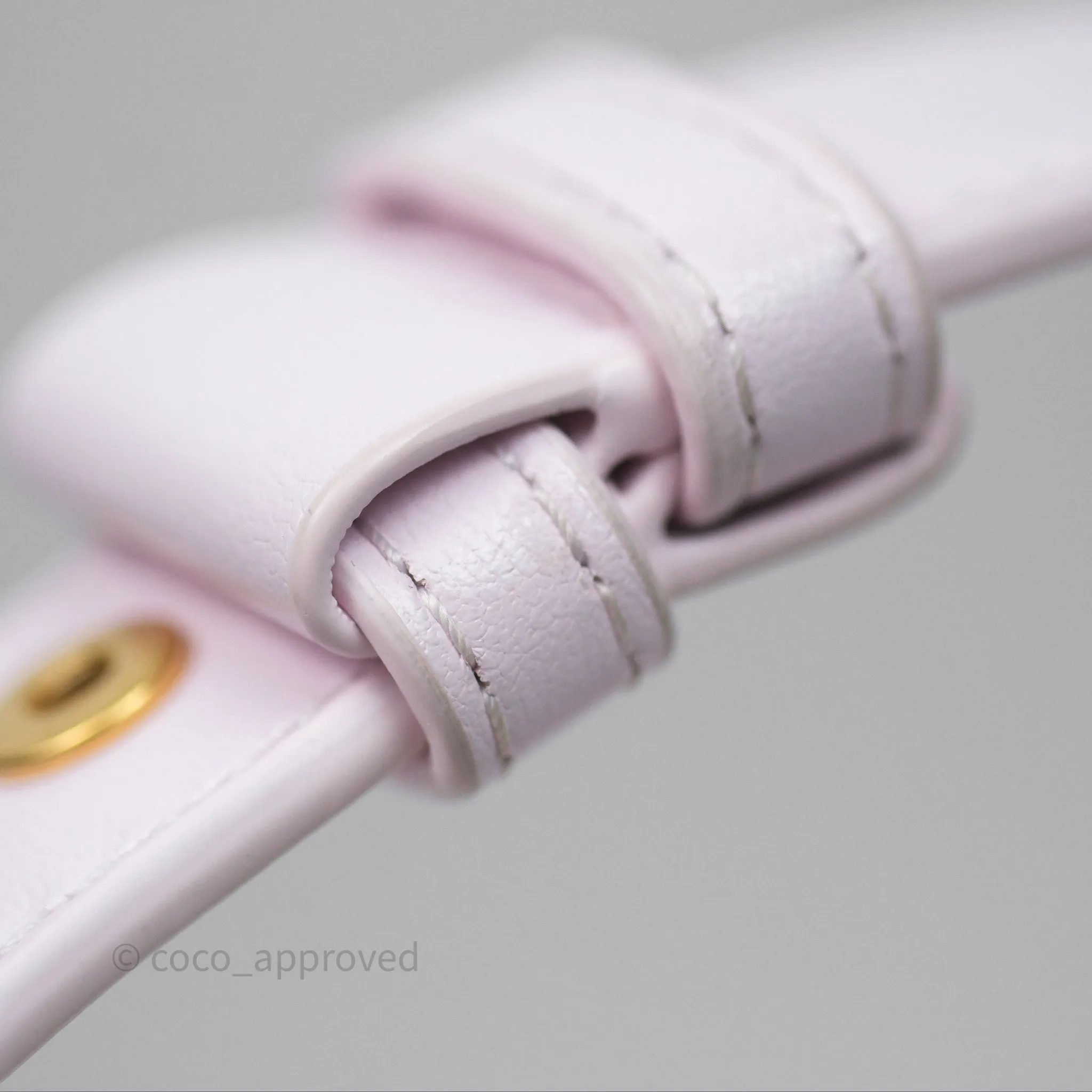 Bottega Veneta Wallace Pink Intrecciato Gold Hardware