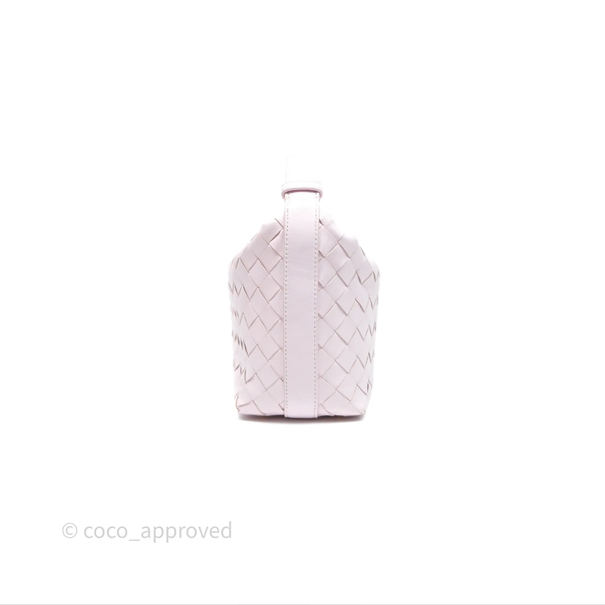 Bottega Veneta Wallace Pink Intrecciato Gold Hardware