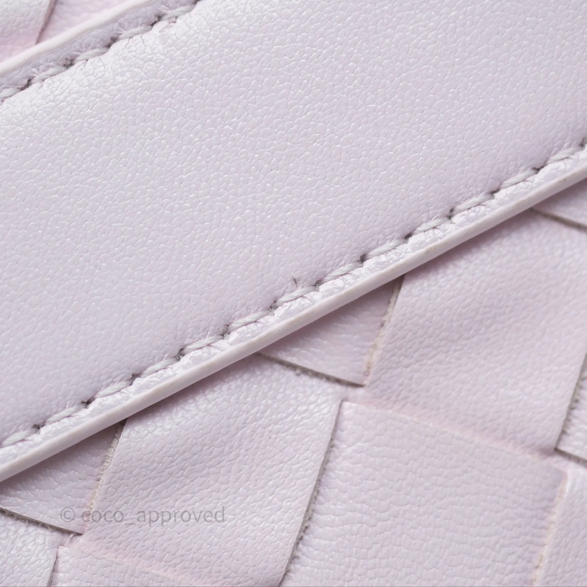Bottega Veneta Wallace Pink Intrecciato Gold Hardware