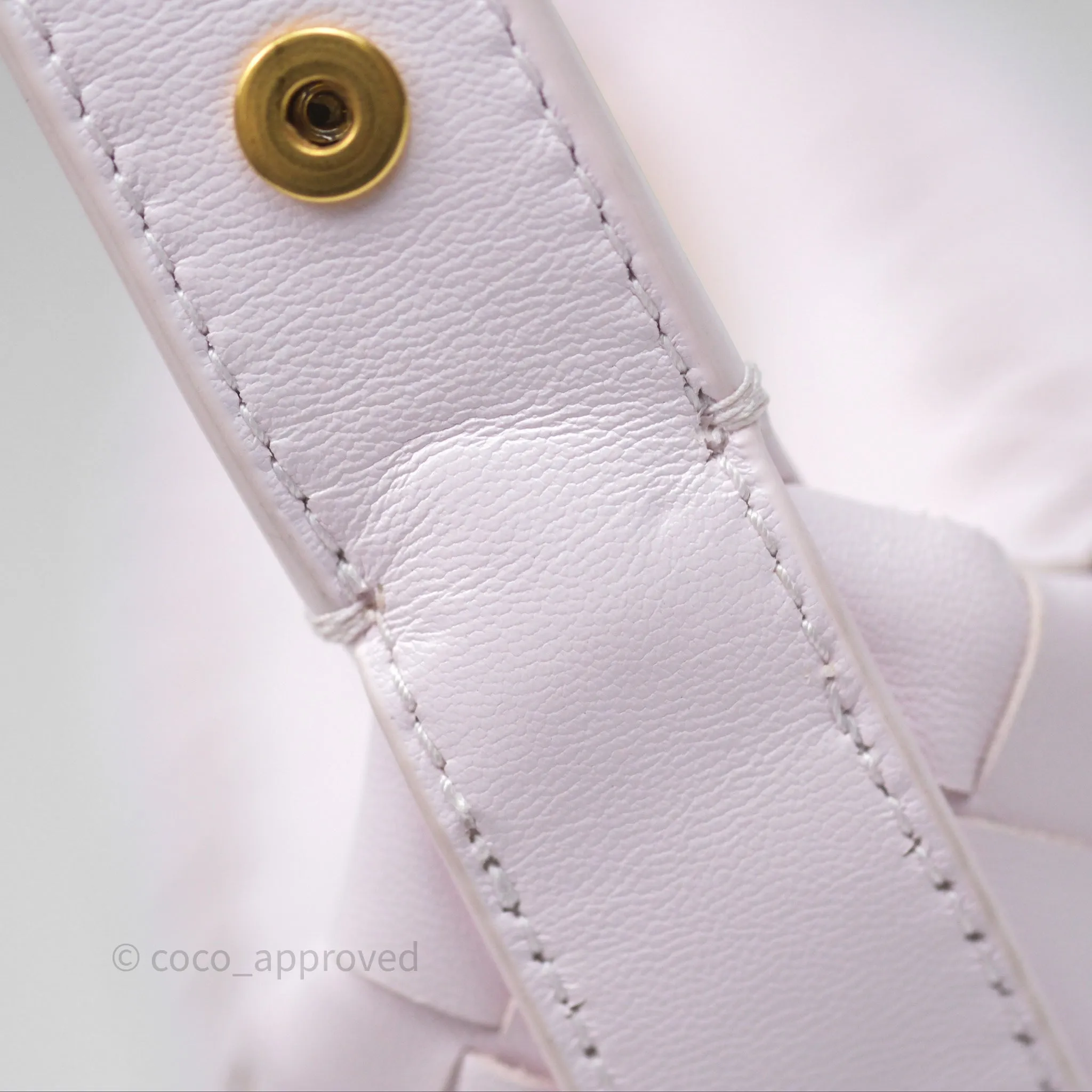 Bottega Veneta Wallace Pink Intrecciato Gold Hardware