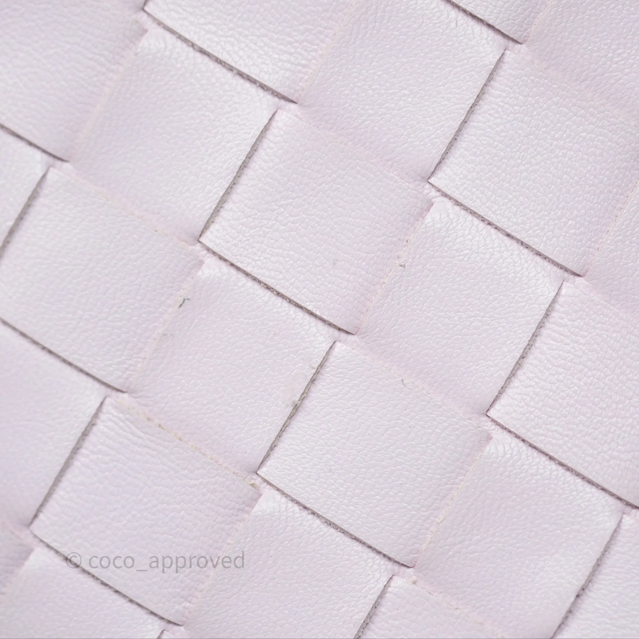 Bottega Veneta Wallace Pink Intrecciato Gold Hardware