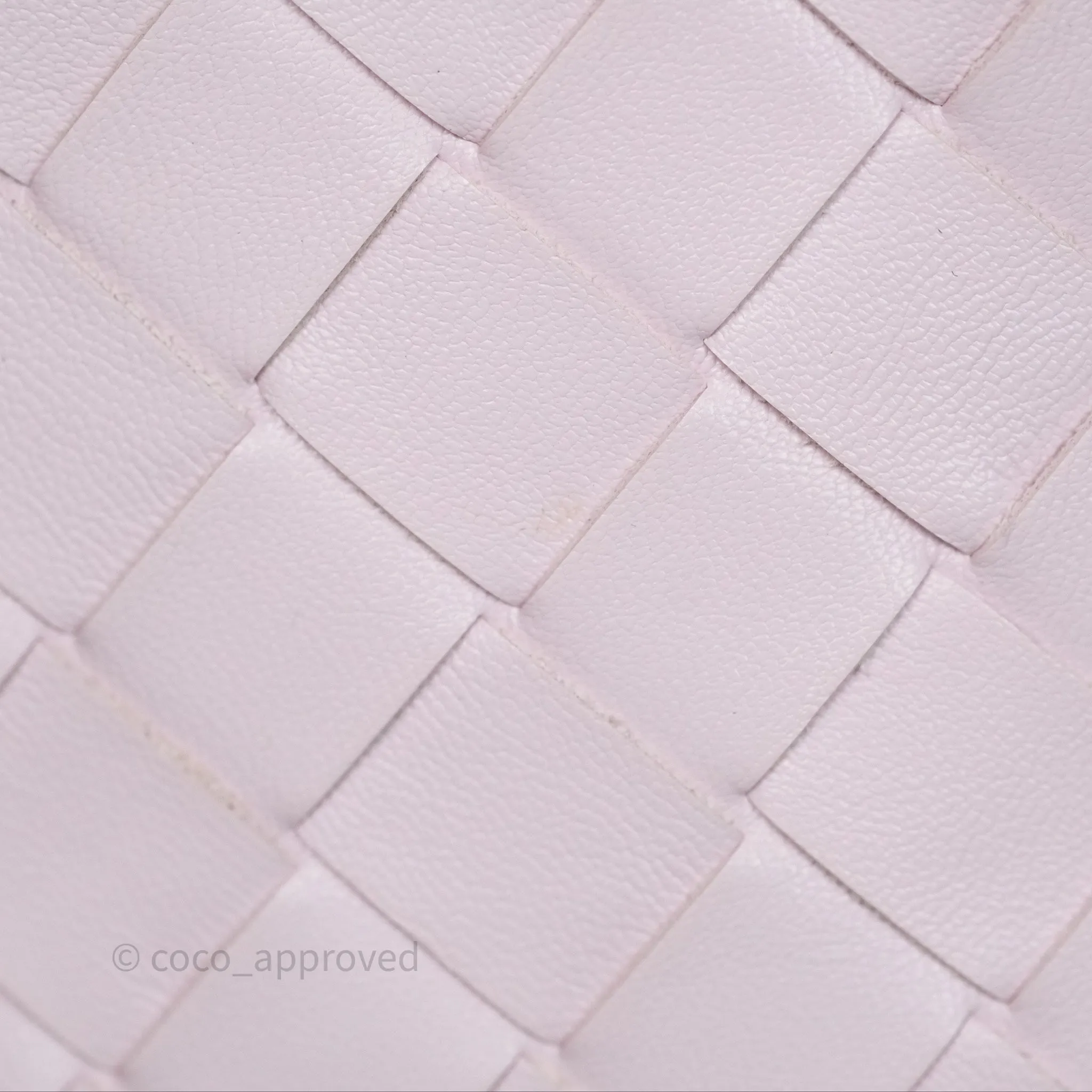 Bottega Veneta Wallace Pink Intrecciato Gold Hardware