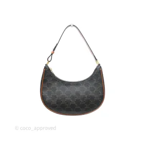 Celine Ava Bag In Triomphe Canvas Calfskin Tan