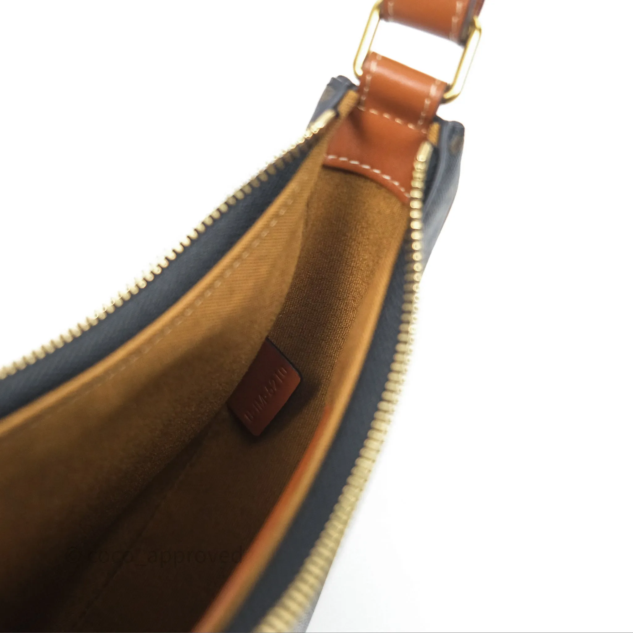 Celine Ava Bag In Triomphe Canvas Calfskin Tan