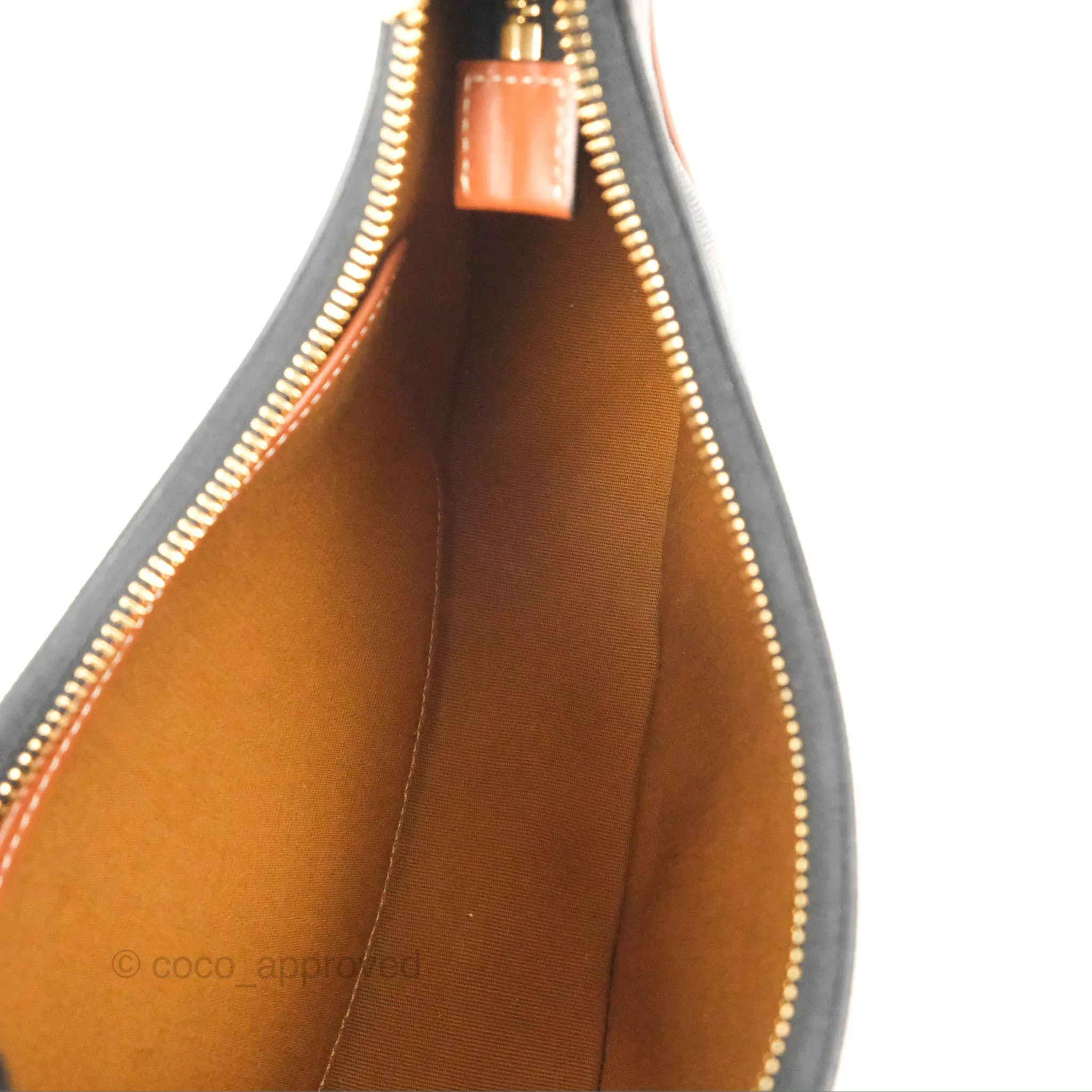 Celine Ava Bag In Triomphe Canvas Calfskin Tan