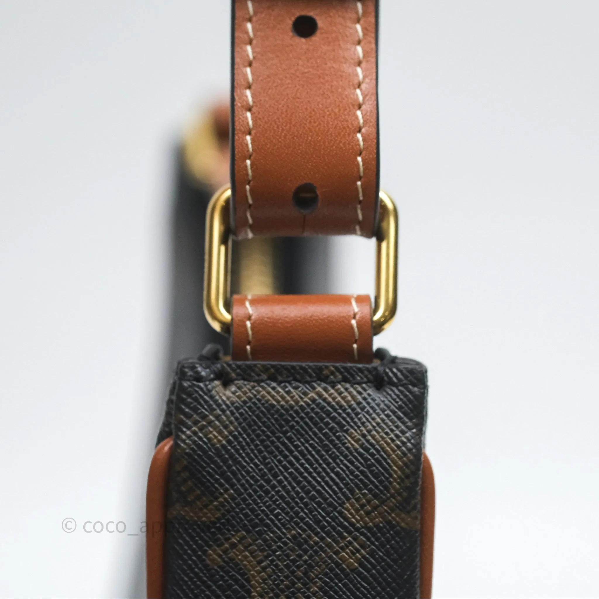 Celine Ava Bag In Triomphe Canvas Calfskin Tan