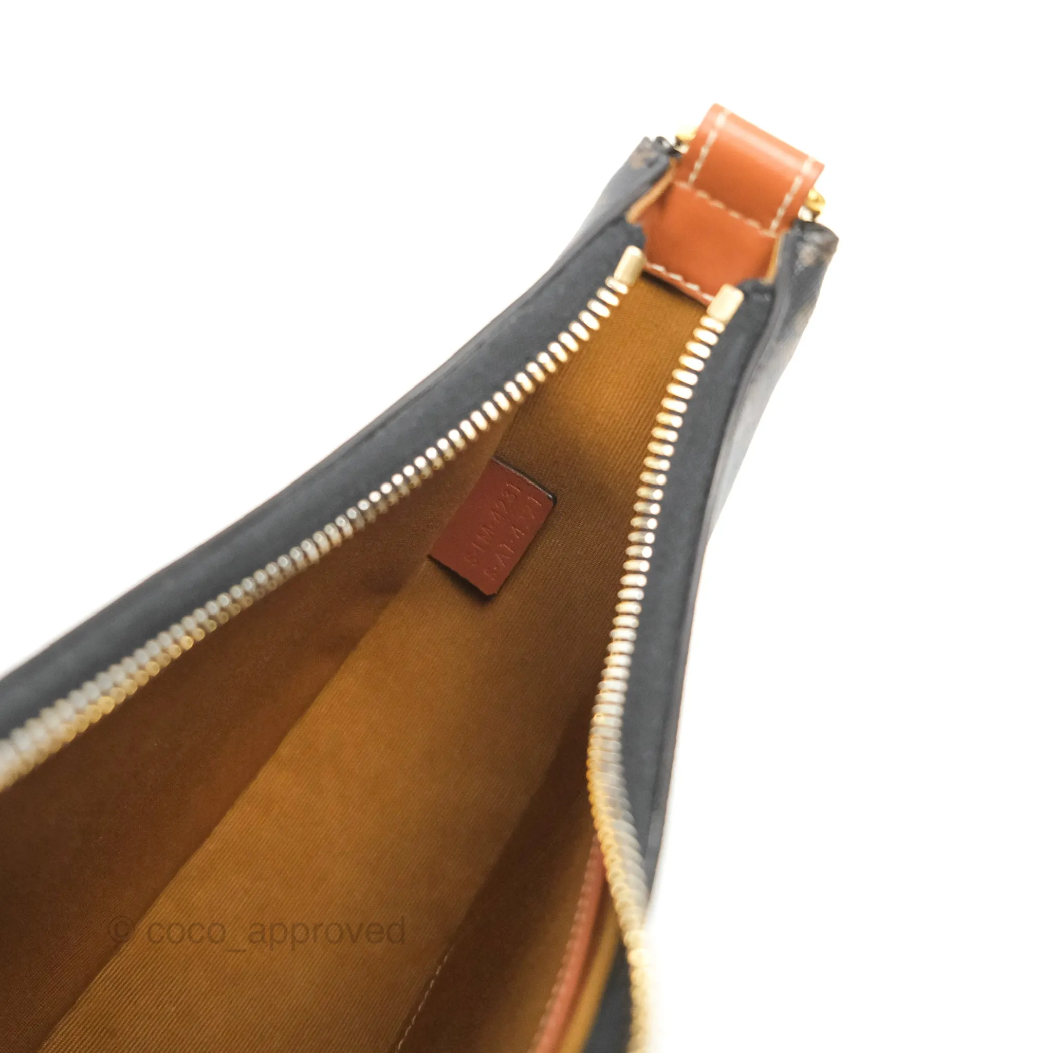 Celine Ava Bag In Triomphe Canvas Calfskin Tan