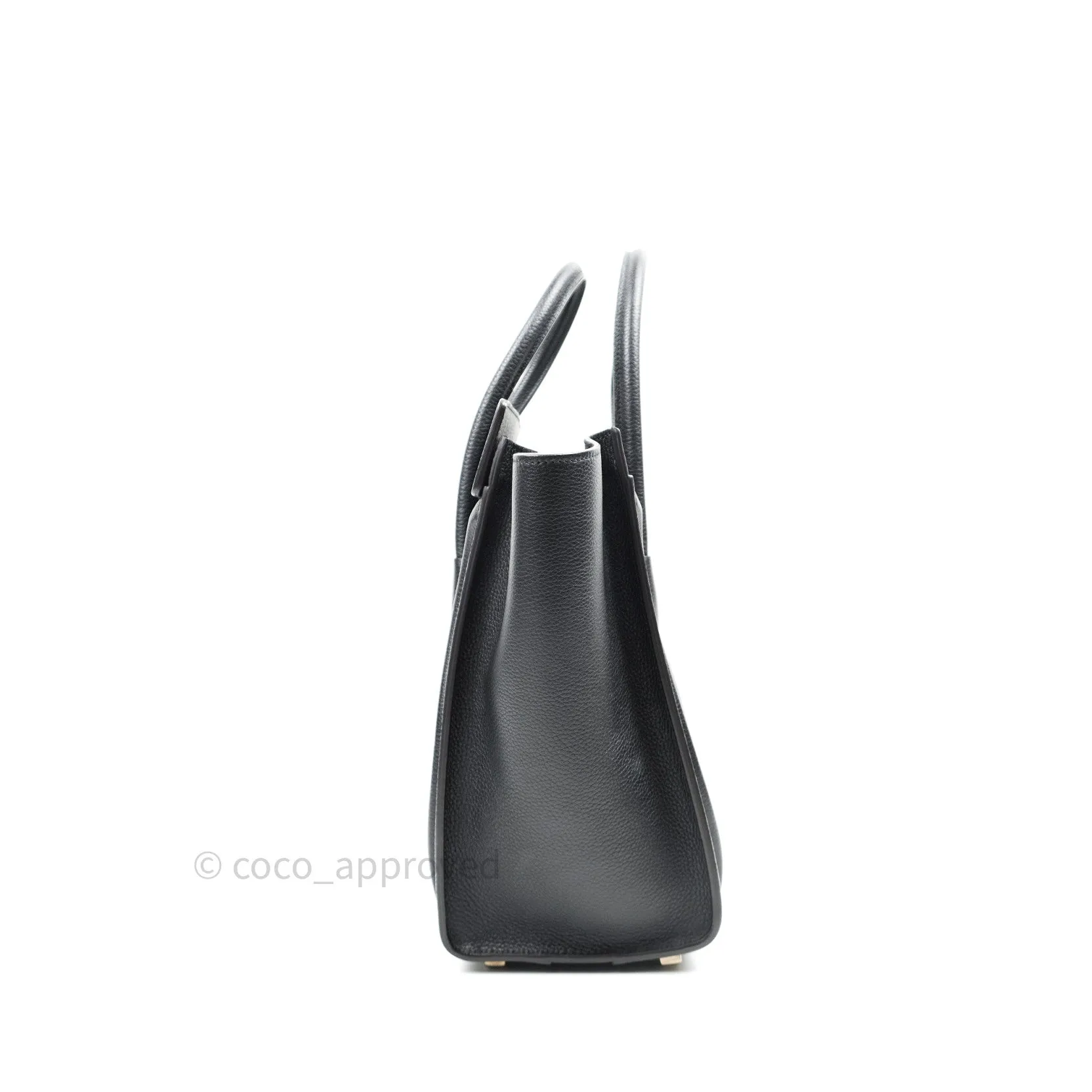 Celine Black Grained Calfskin Leather Micro Luggage Bag